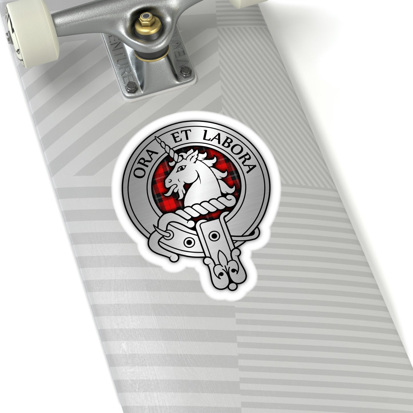 Clan Ramsay Crest & Tartan Kiss-Cut Stickers