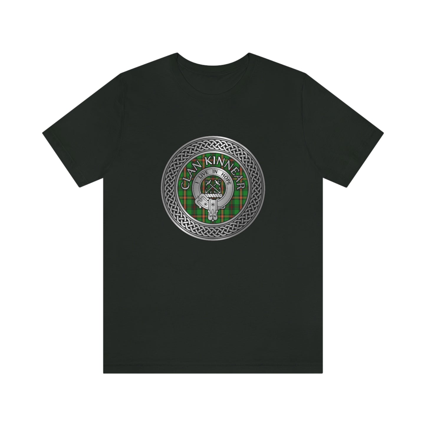 Clan Kinnear Crest & Tartan Knot T-Shirt