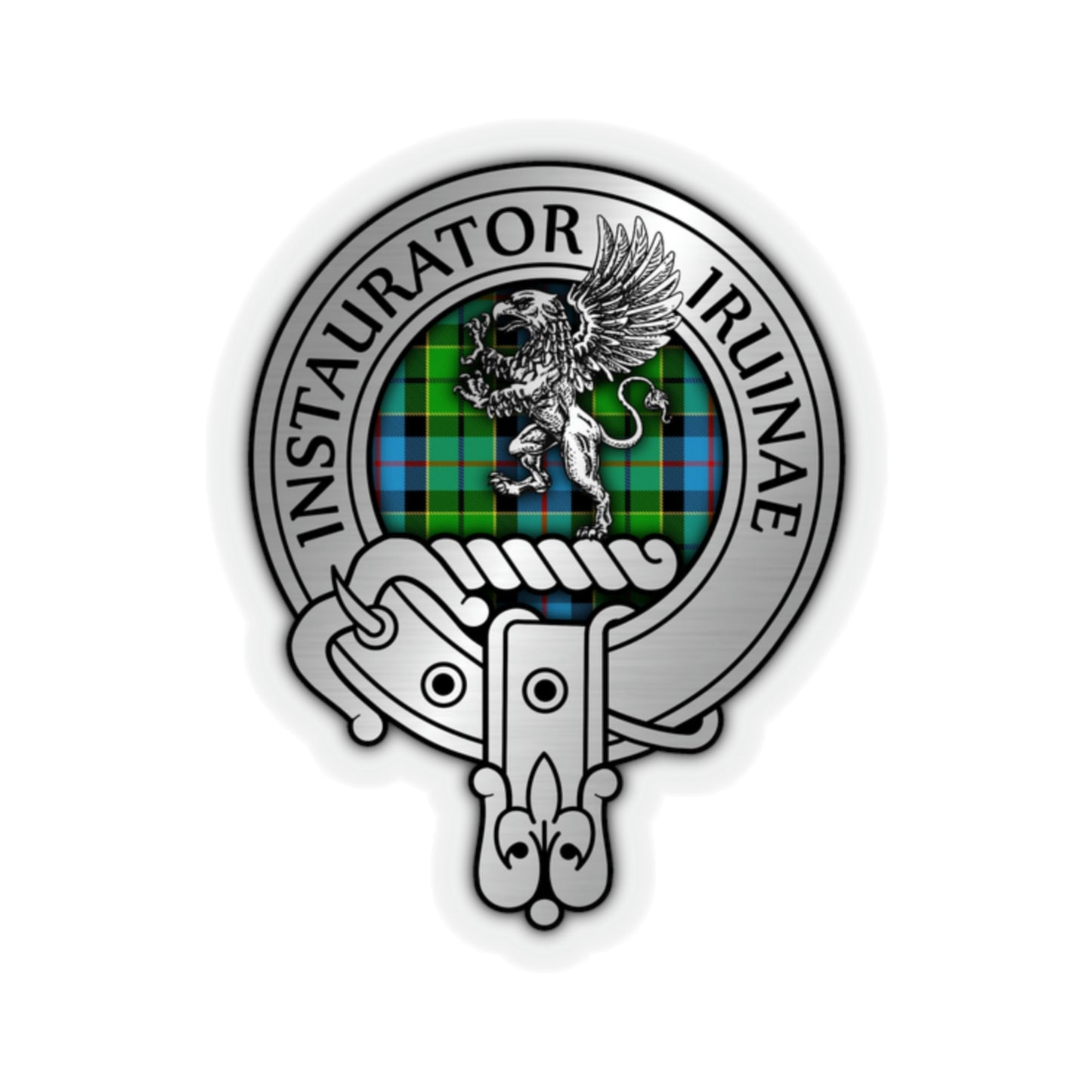 Clan Forsyth Crest & Tartan Kiss-Cut Stickers