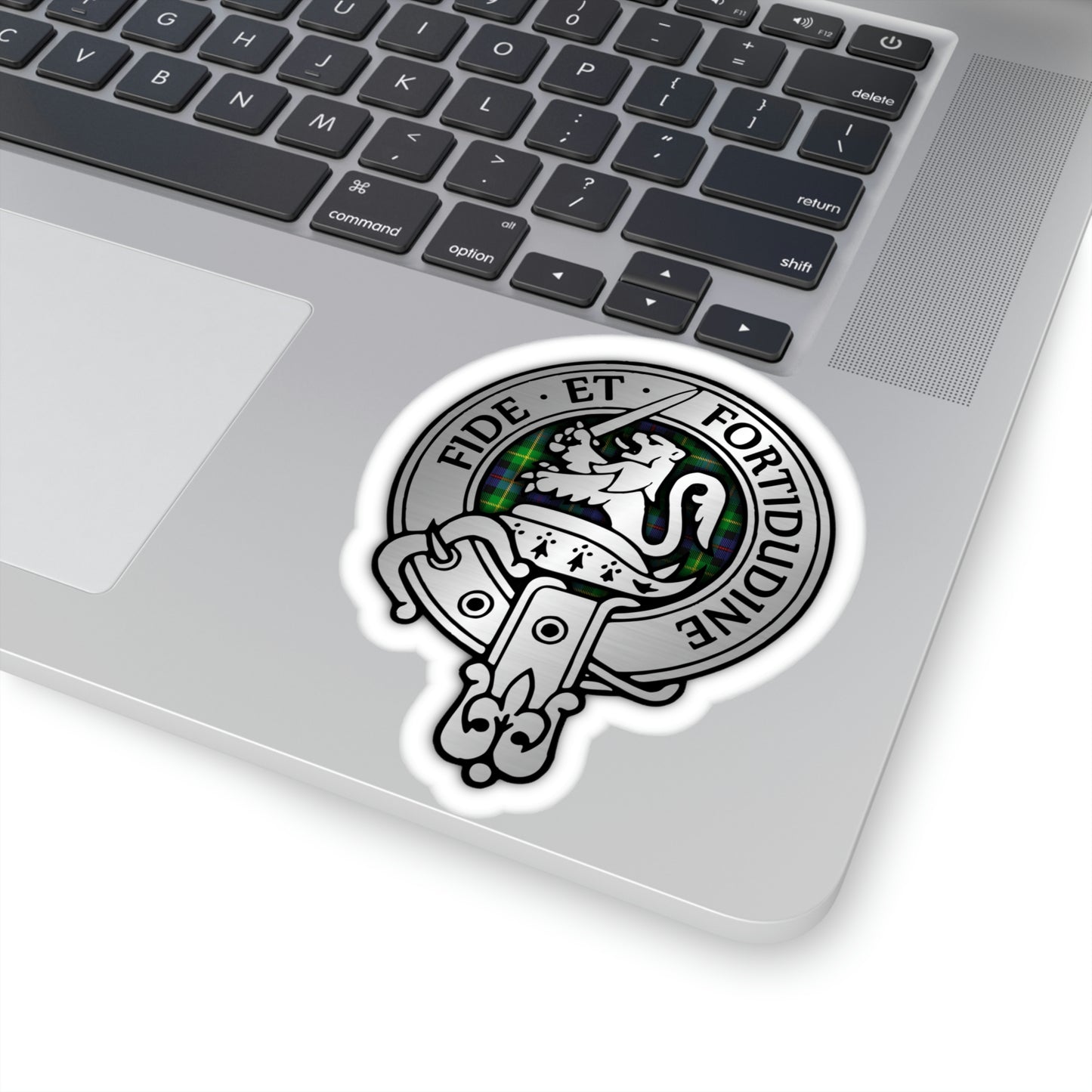 Clan Farquharson Crest & Tartan Kiss-Cut Stickers