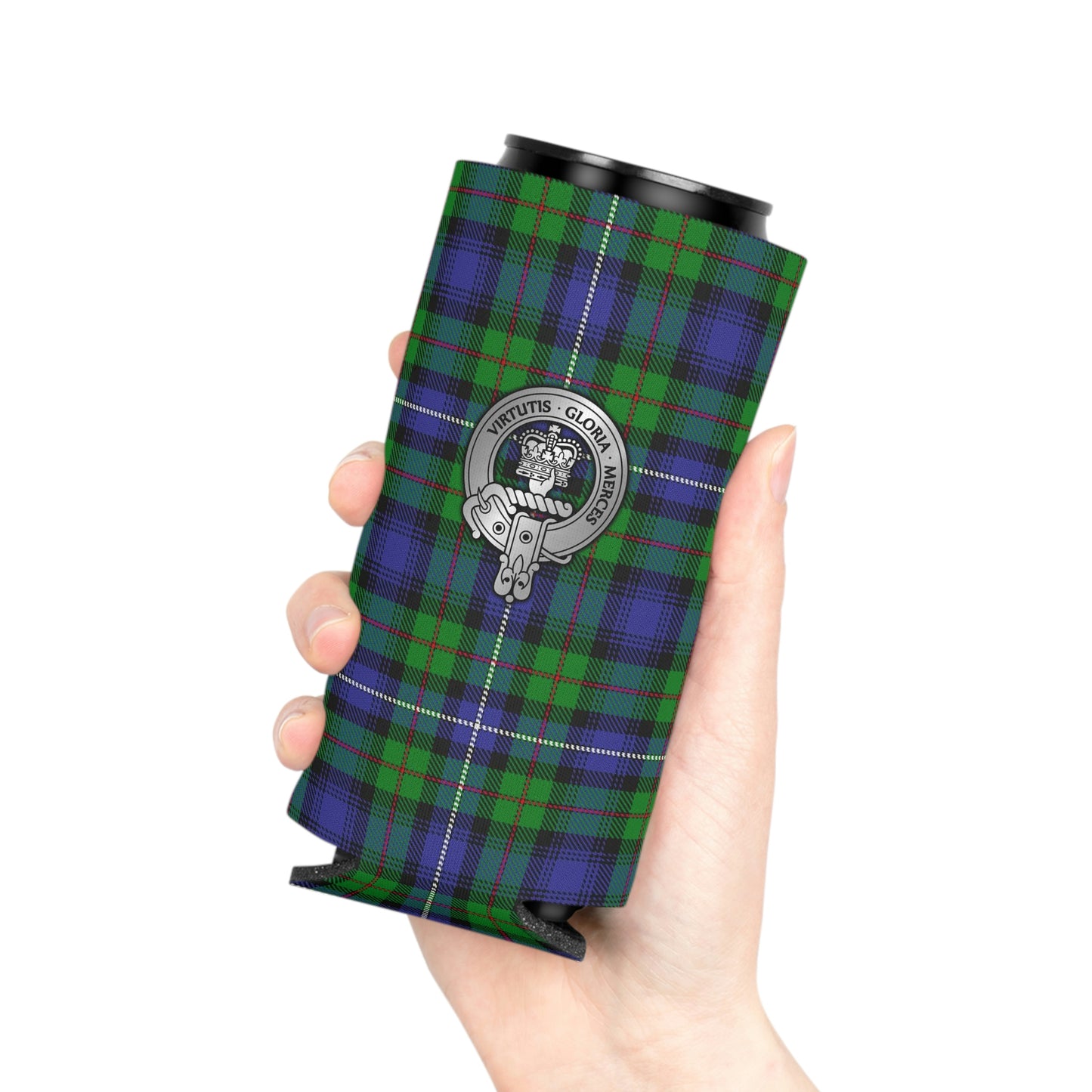 Clan Donnachaidh Crest & Tartan Can Cooler