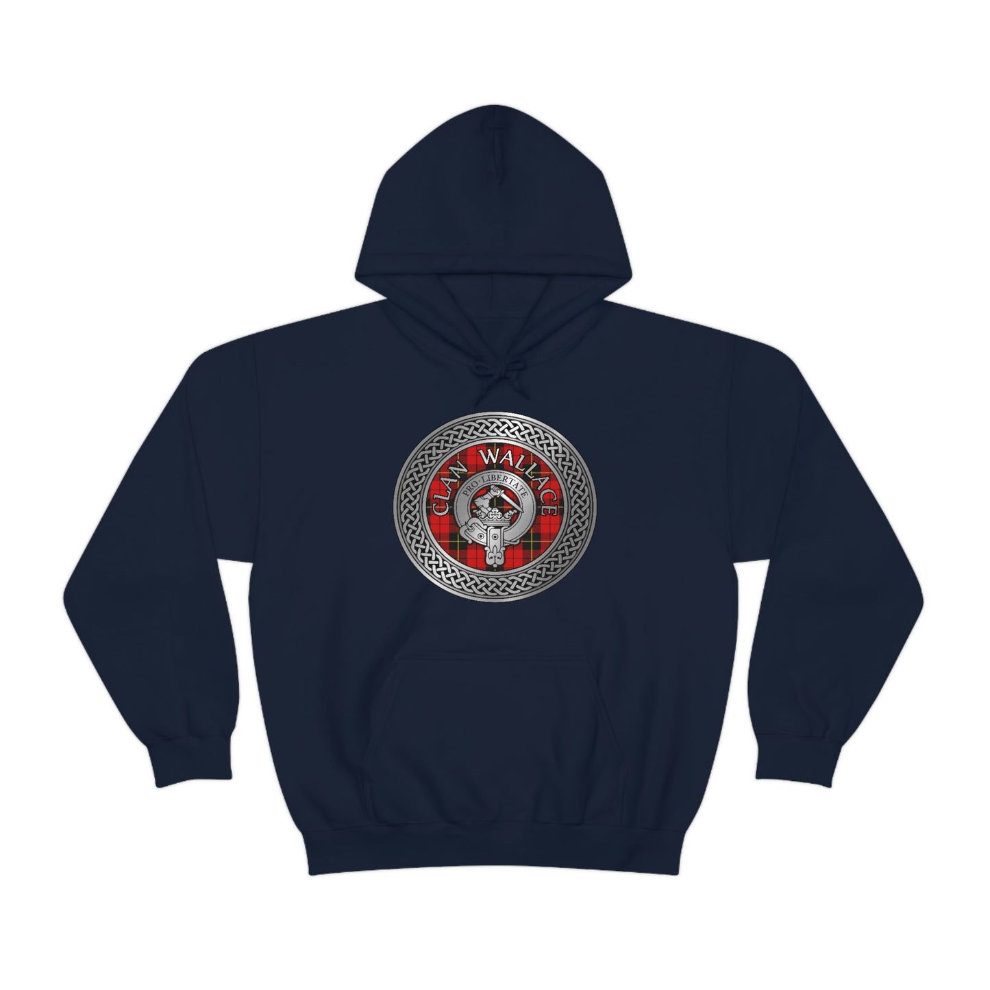 Clan Wallace Crest & Tartan Unisex Heavy Blend™ Hooded Sweatshirt