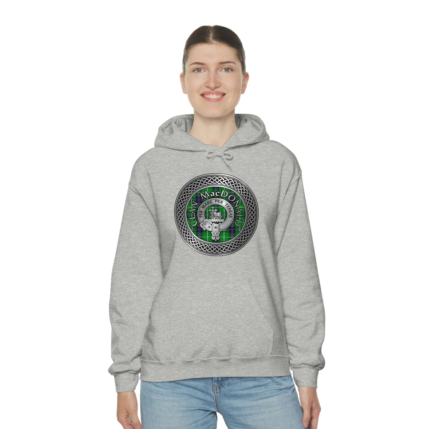 Clan MacDonald Crest & Tartan Unisex Heavy Blend™ Hooded Sweatshirt