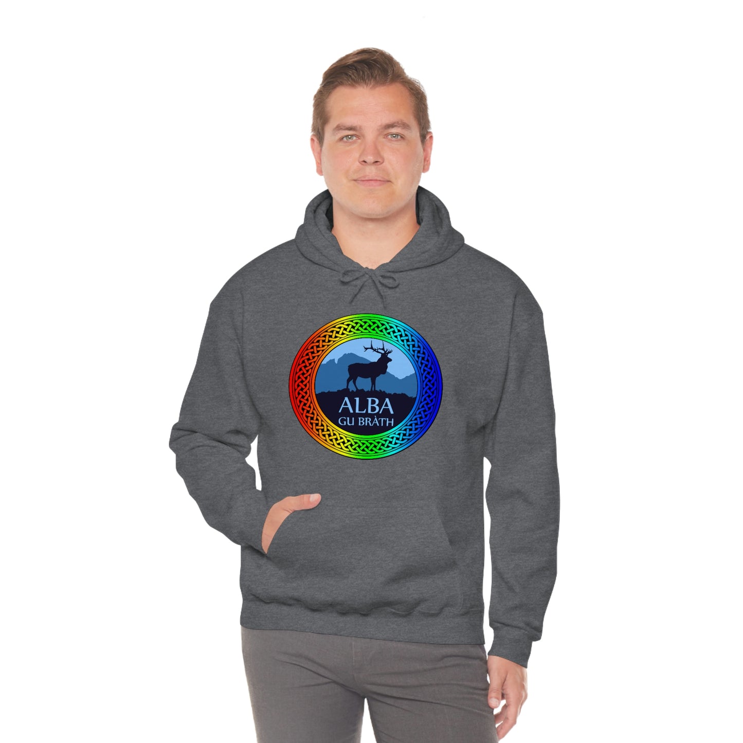 Alba Gu Brath Rainbow Knot Unisex Heavy Blend™ Hooded Sweatshirt