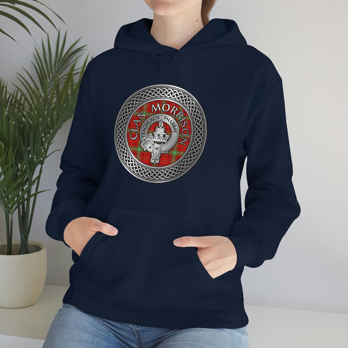 Clan Morrison Crest & Tartan Unisex Heavy Blend™ Hooded Sweatshirt