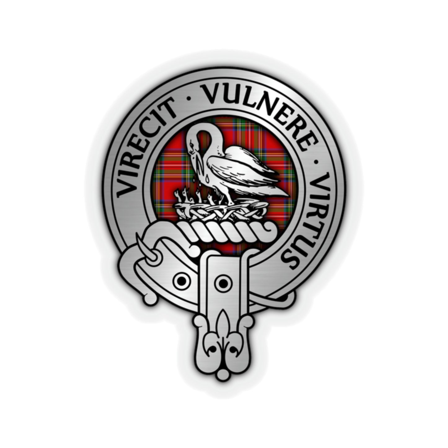 Clan Stewart Crest & Tartan Kiss-Cut Stickers