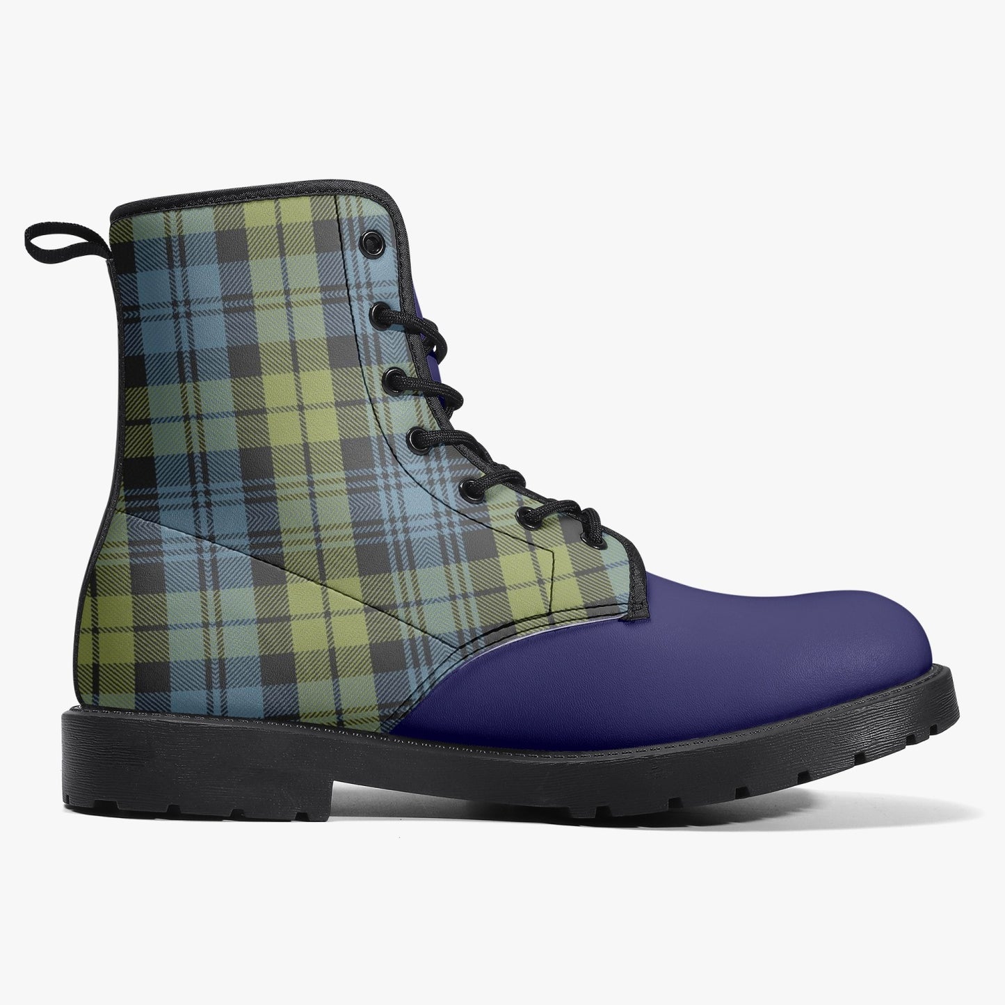 Clan Campbell Crest & Tartan Leather Boots