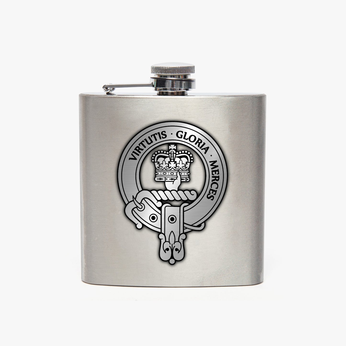 Clan Donnachaidh Crest 6oz Stainless Steel Hip Flask