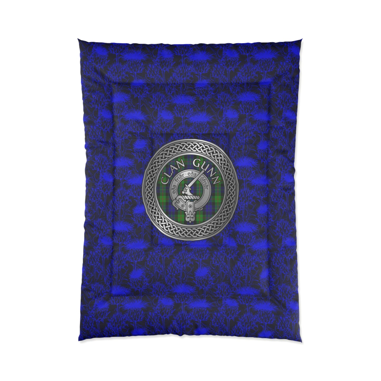 Clan Gunn Crest & Tartan Comforter