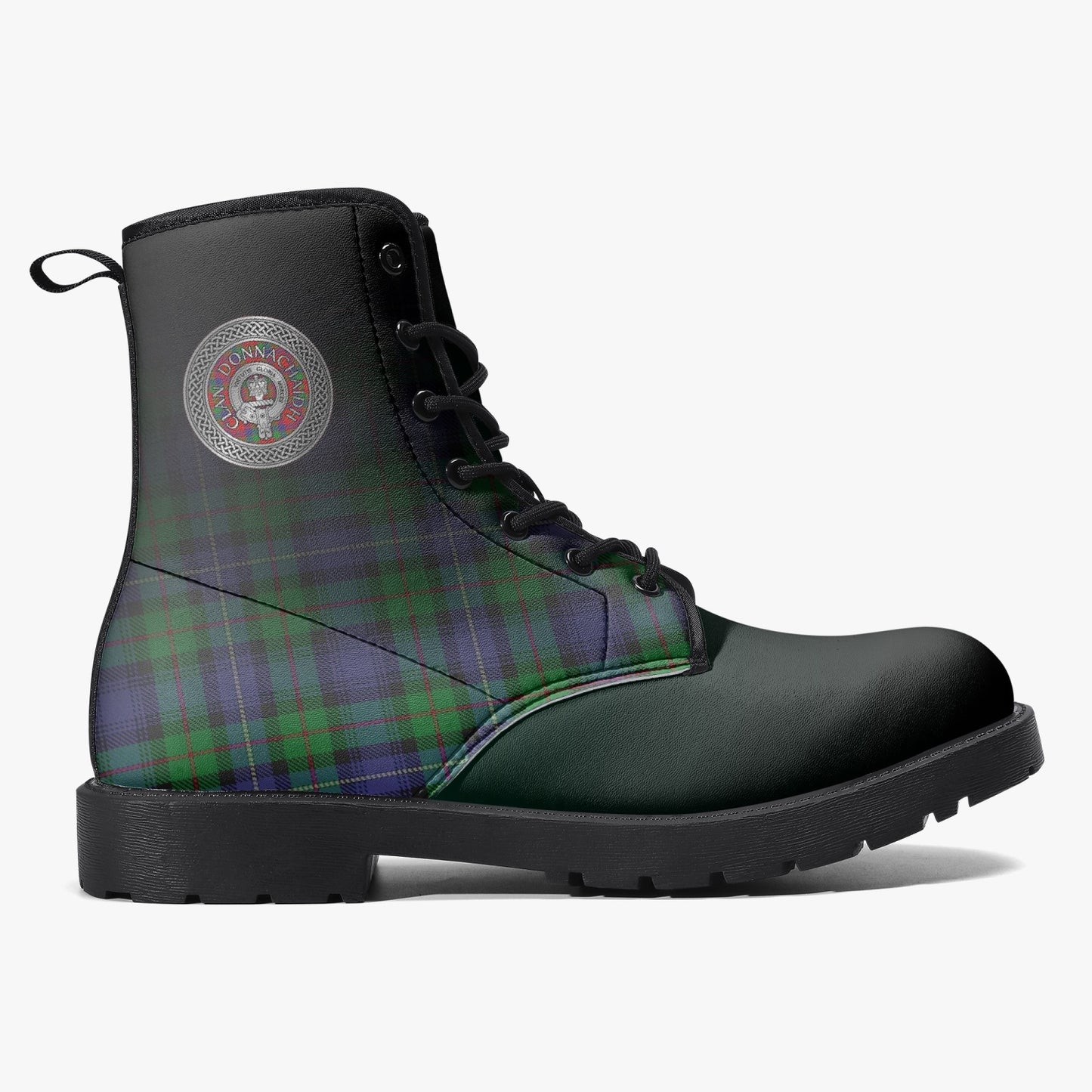 Clan Donnachaidh Crest & Tartan Leather Boots