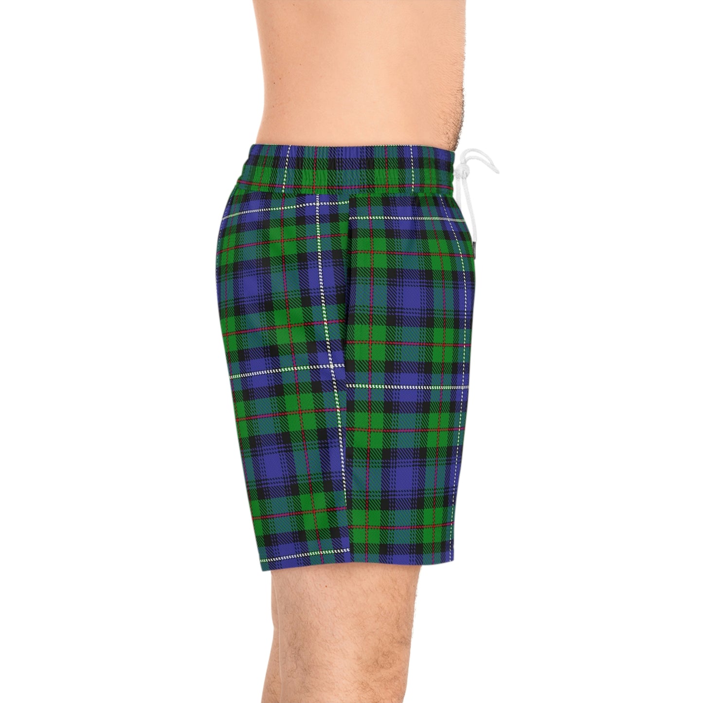 Clan Donnachaidh Hunting Tartan Men's Mid-Length Swim Shorts (AOP)