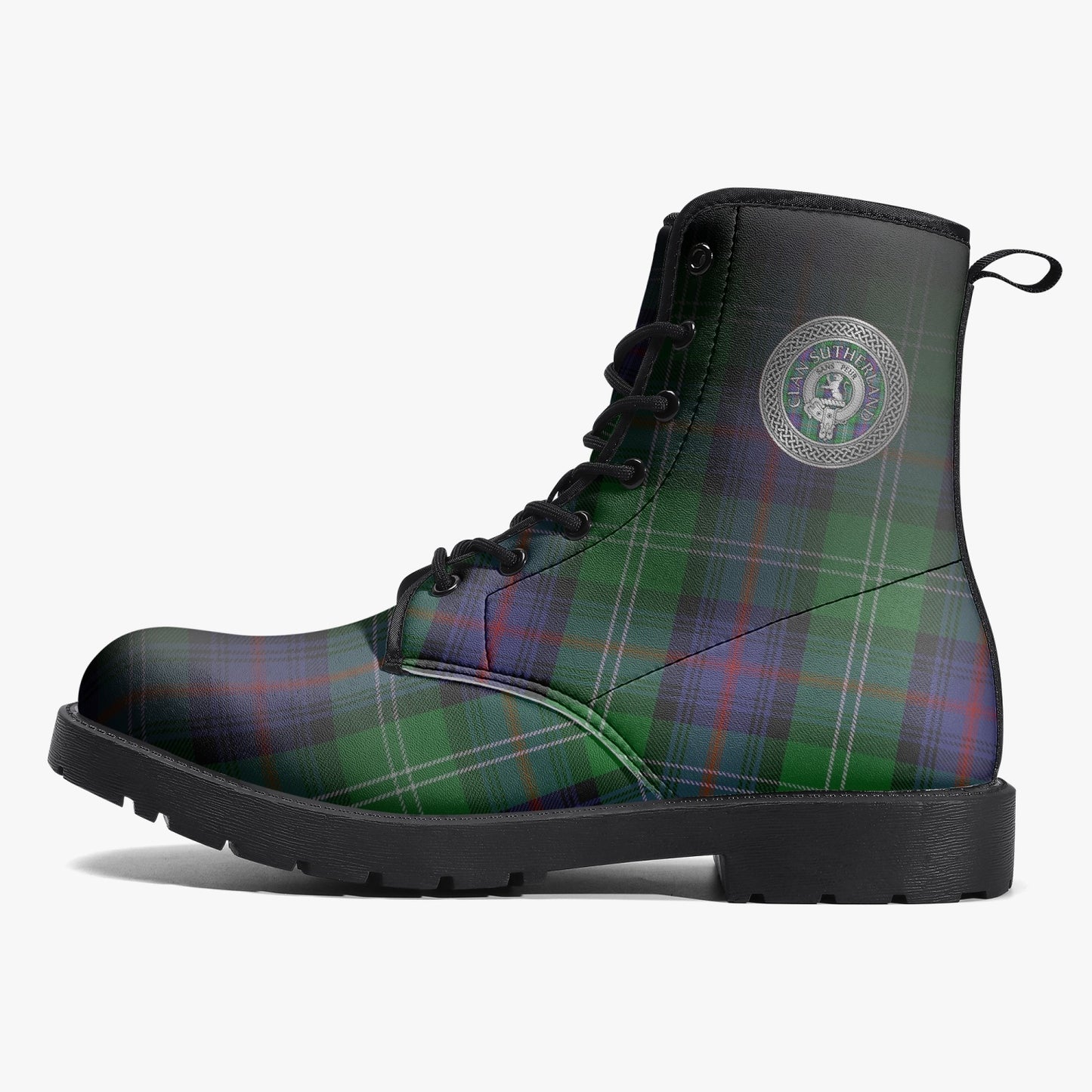 Clan Sutherland Tartan Fade Leather Boots