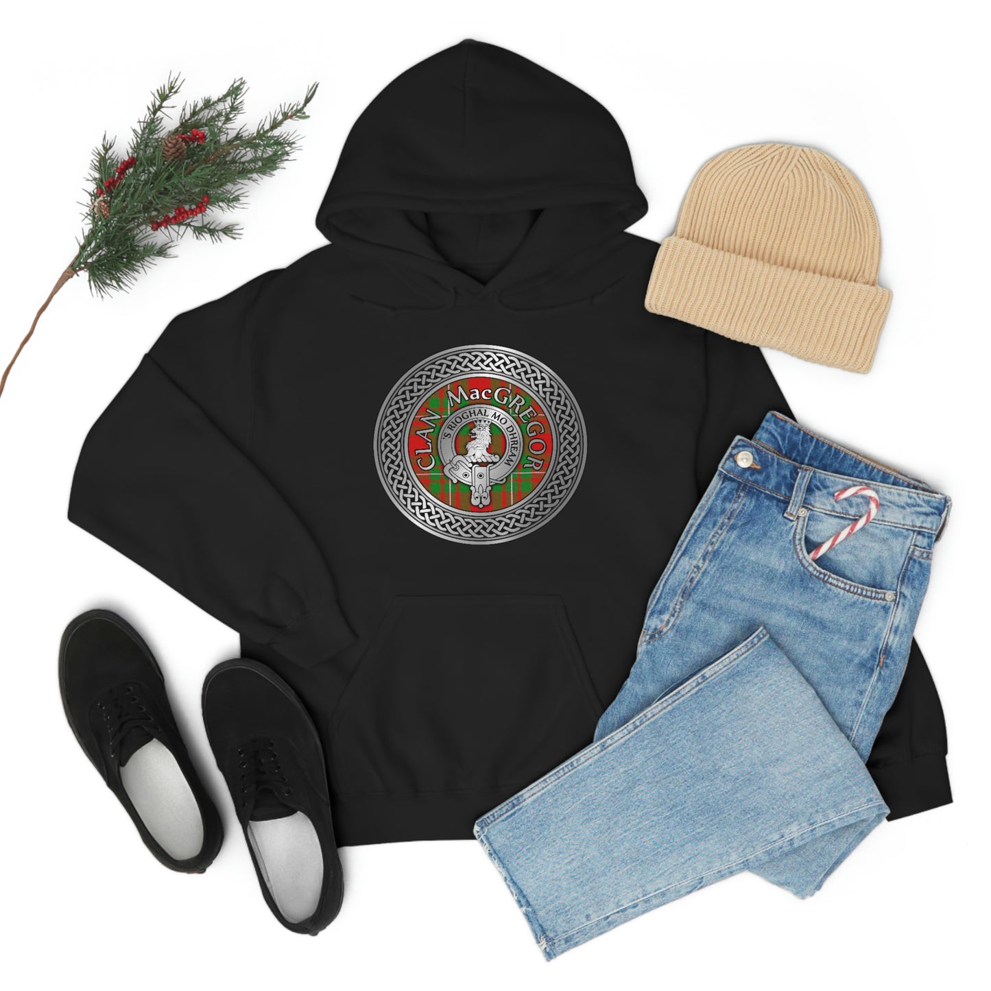 Clan MacGregor Crest & Tartan Unisex Heavy Blend™ Hooded Sweatshirt