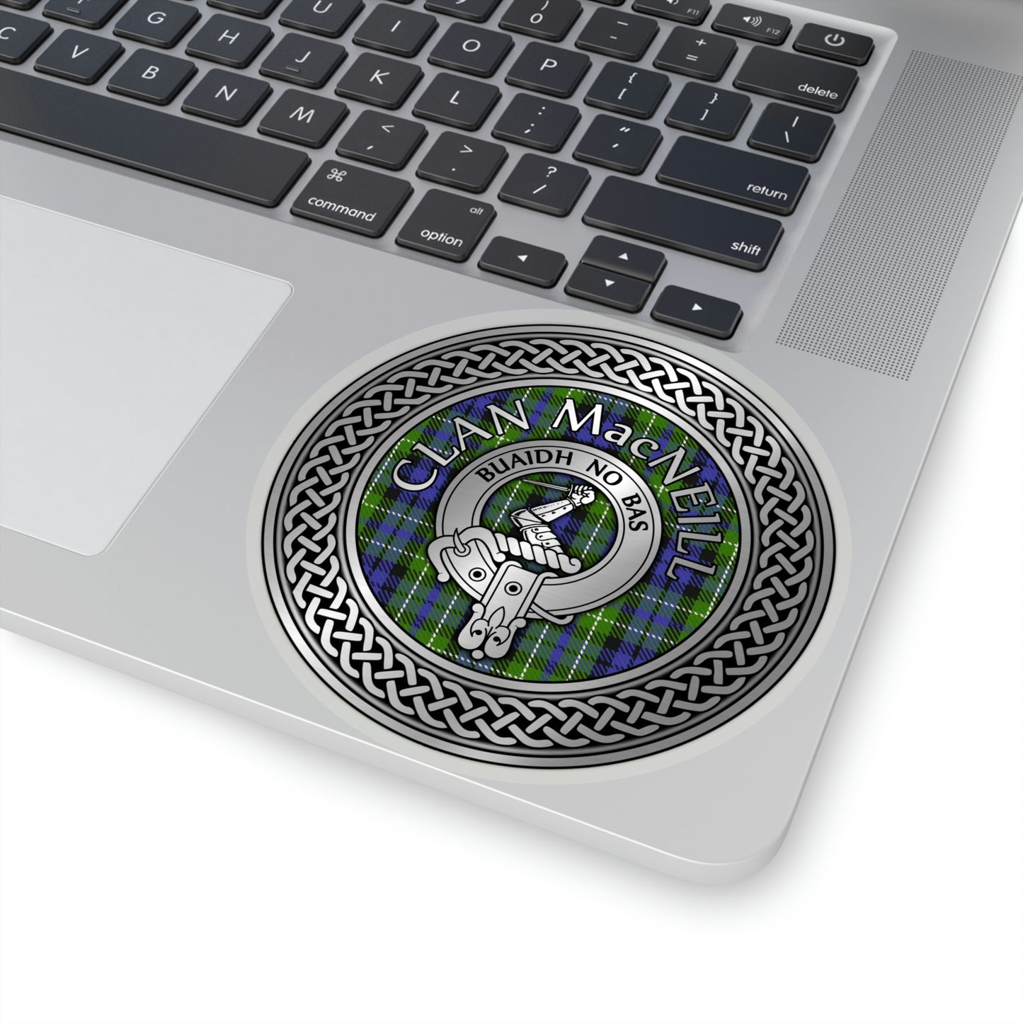 Clan MacNeill of Gigha Crest & Tartan Knot Kiss-Cut Stickers