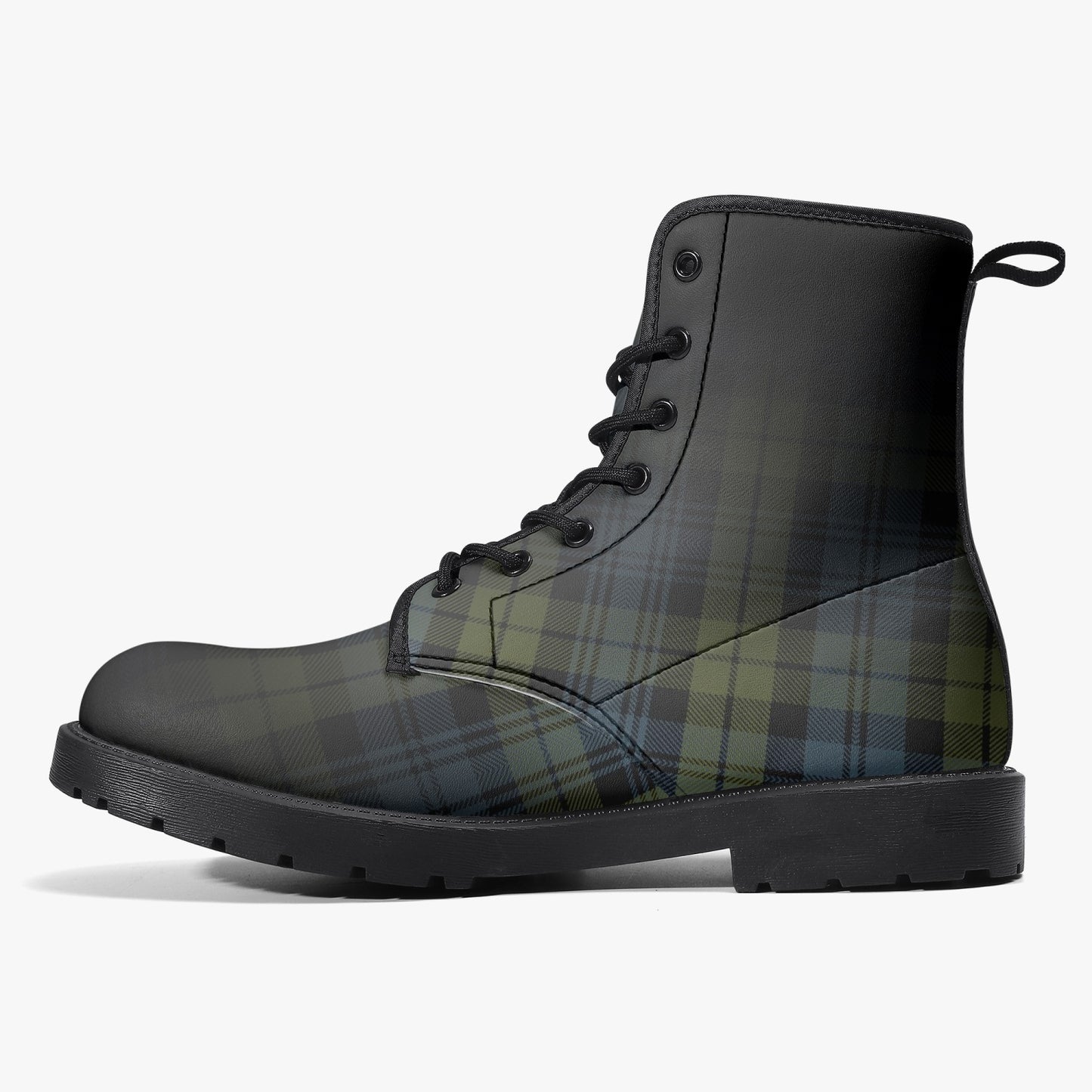 Clan Campbell Crest & Tartan Leather Boots