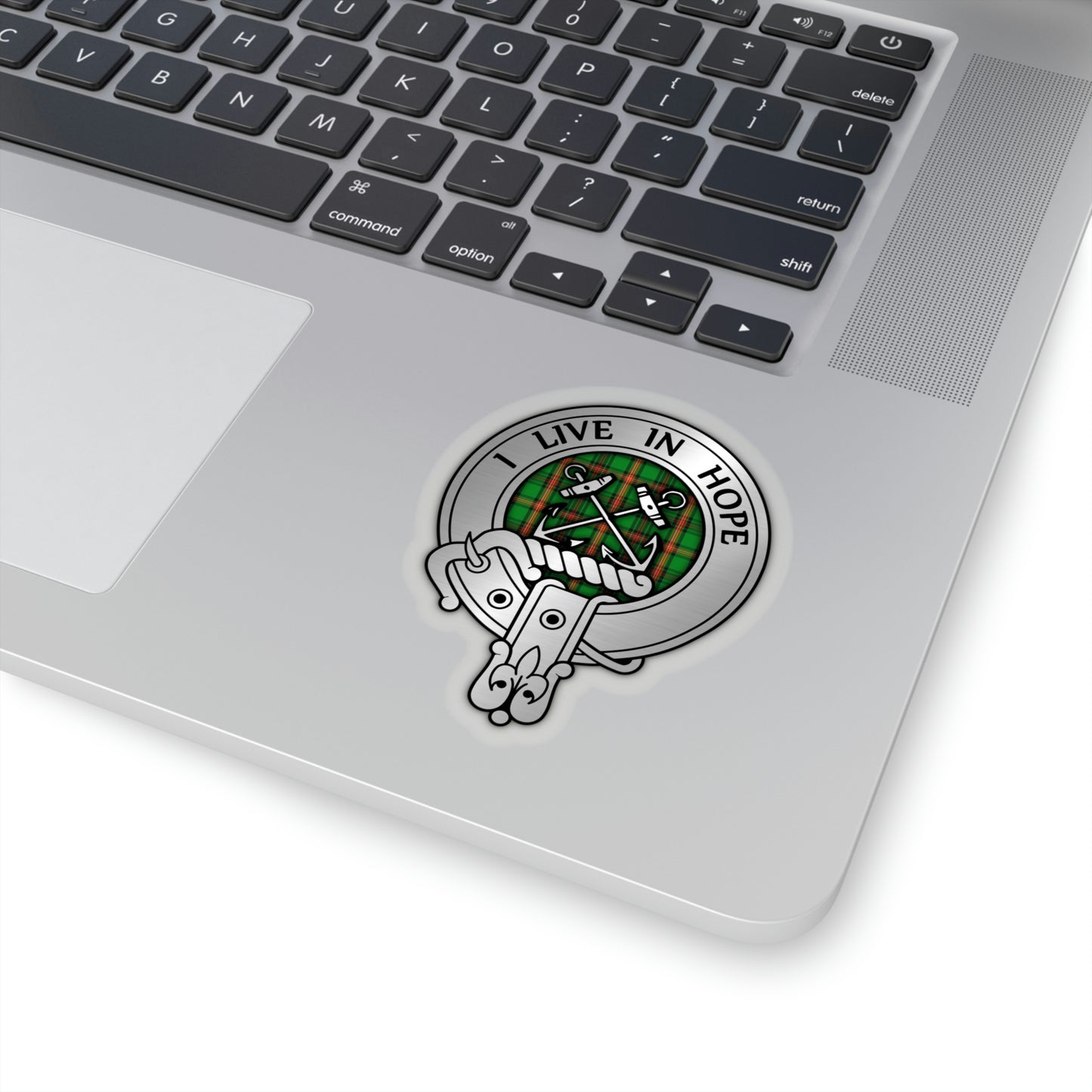 Clan Kinnear Crest & Tartan Kiss-Cut Stickers