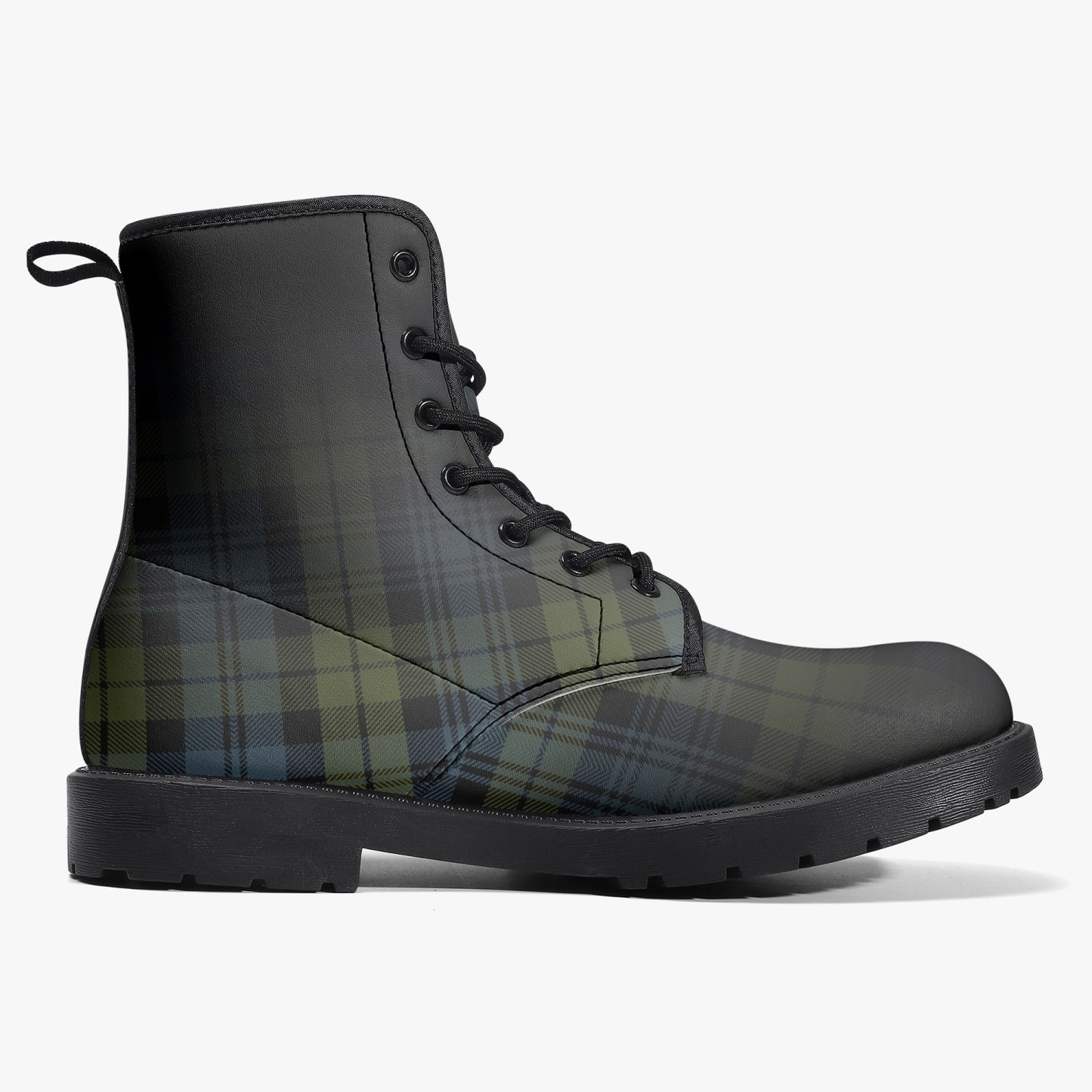 Clan Campbell Crest & Tartan Leather Boots