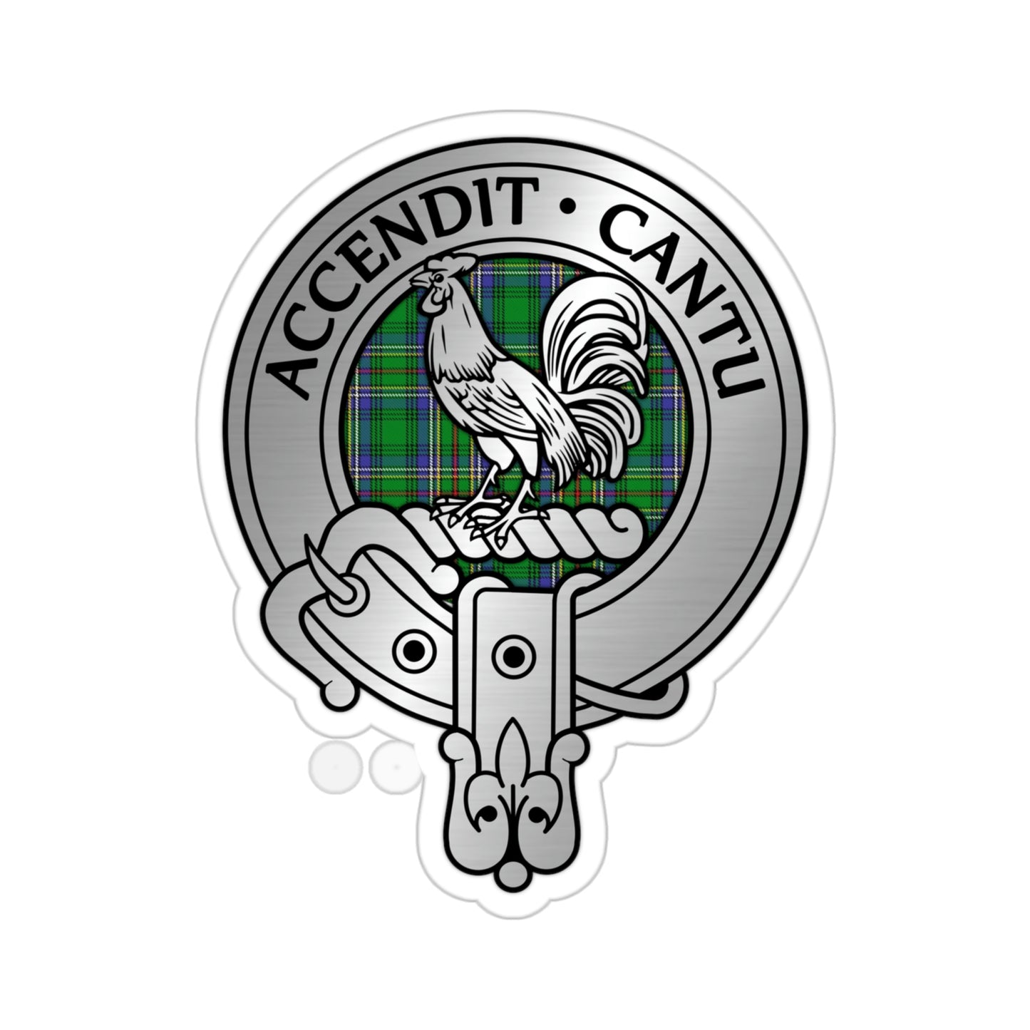 Clan Cockburn Crest & Tartan Kiss-Cut Stickers