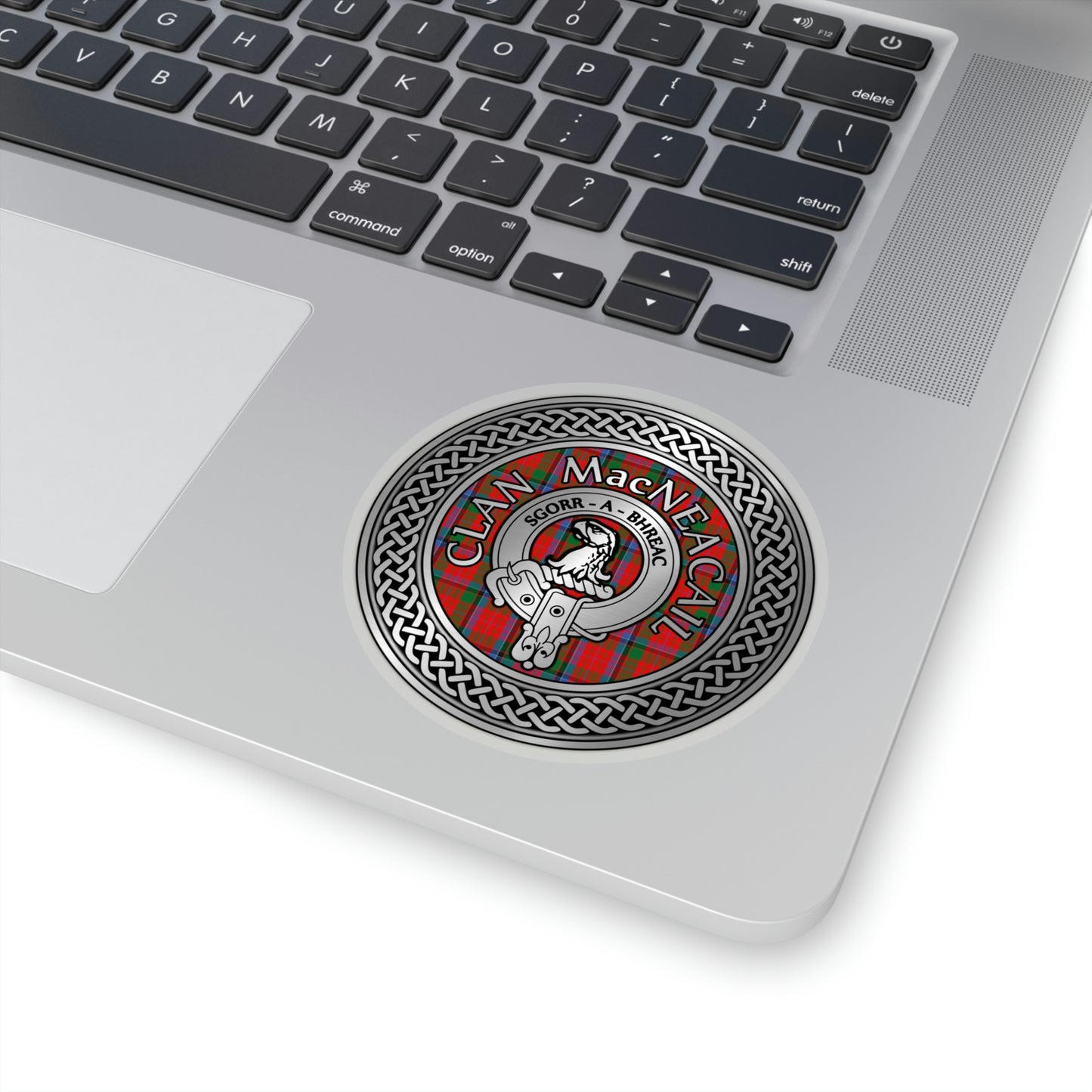 Clan MacNeacail (MacNicol) Crest & Tartan Kiss-Cut Stickers