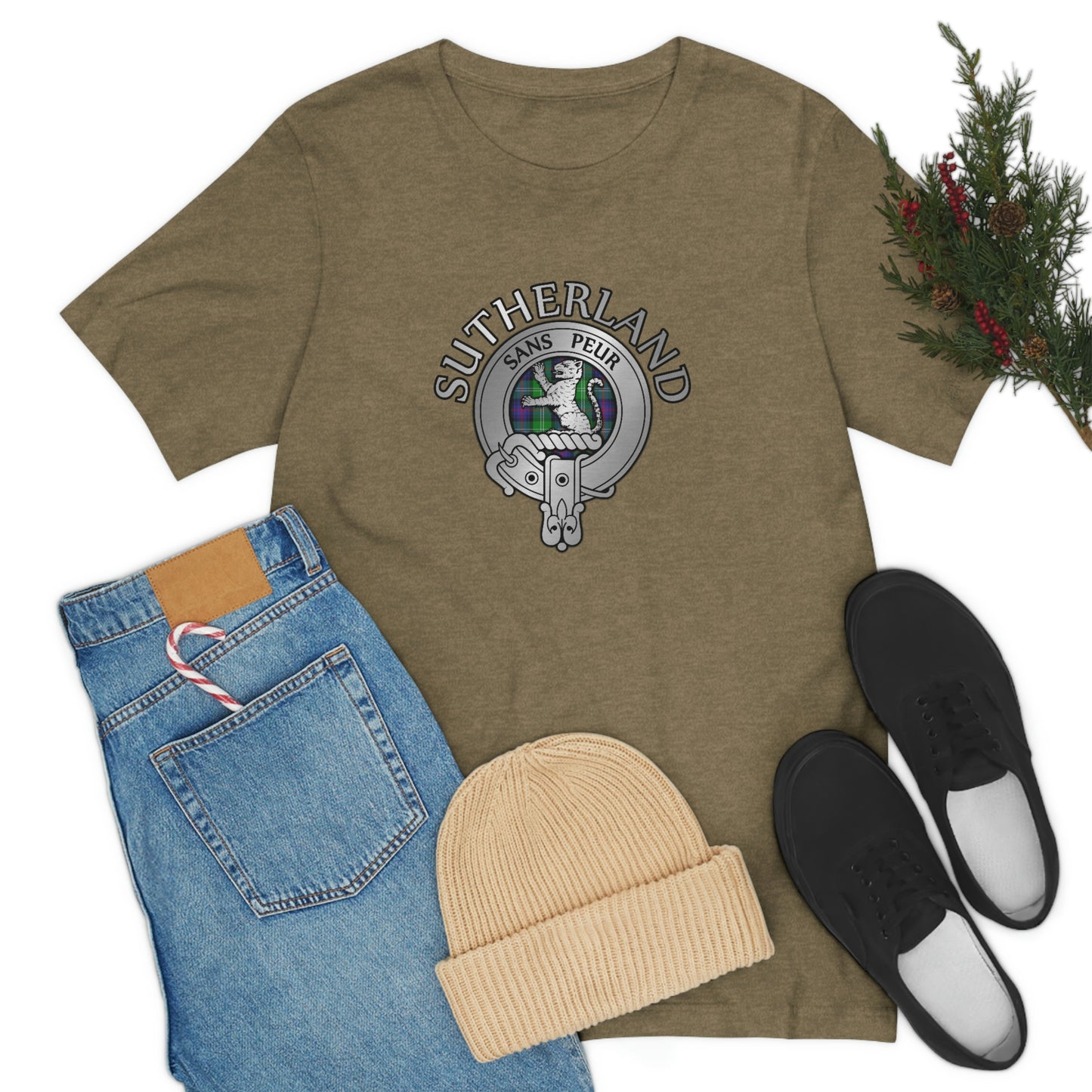 Clan Sutherland Crest & Tartan T-Shirt