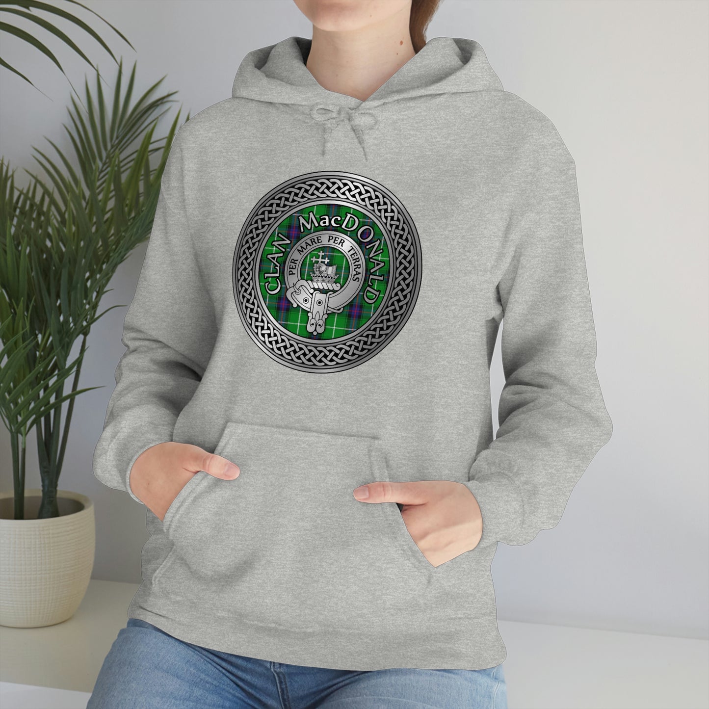 Clan MacDonald Crest & Tartan Unisex Heavy Blend™ Hooded Sweatshirt