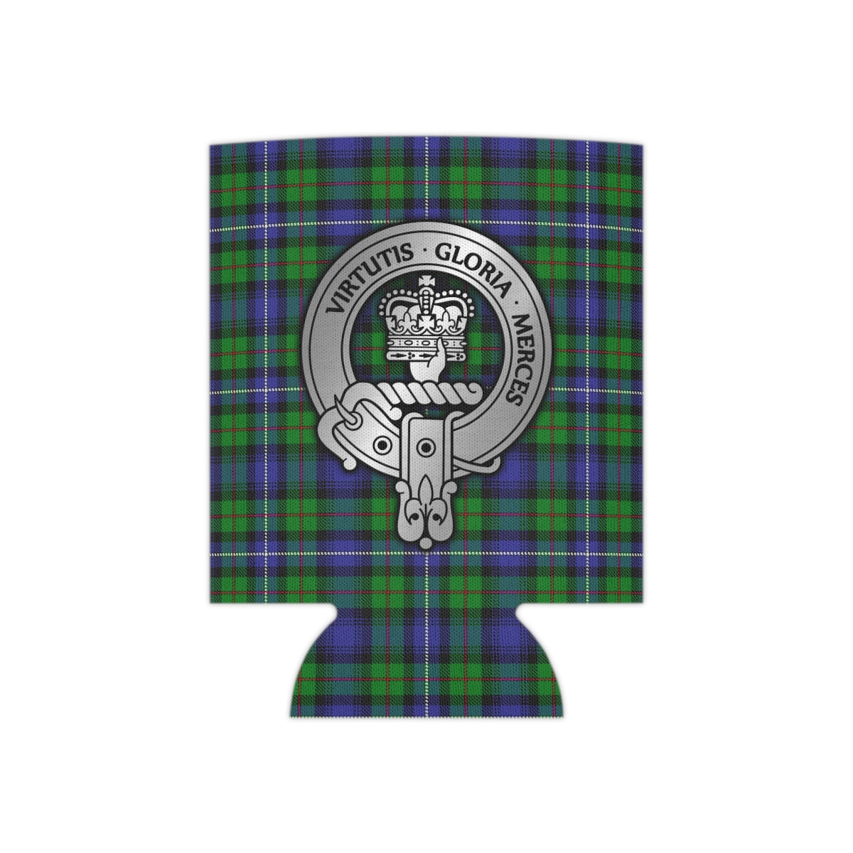 Clan Donnachaidh (Robertson) Crest & Hunting Tartan Can Cooler