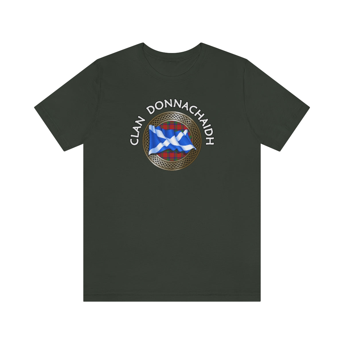 Clan Donnachaidh (Robertson) Tartan Knot & Flag T-Shirt