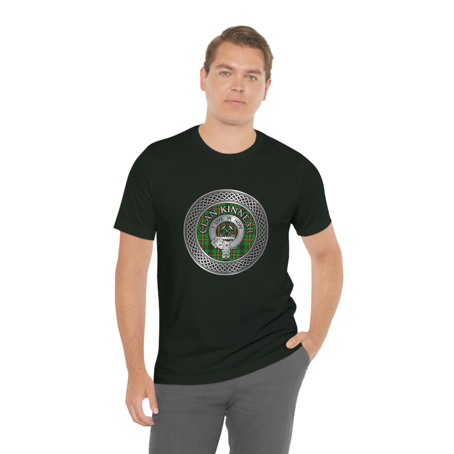 Clan Kinnear Crest & Tartan Knot T-Shirt