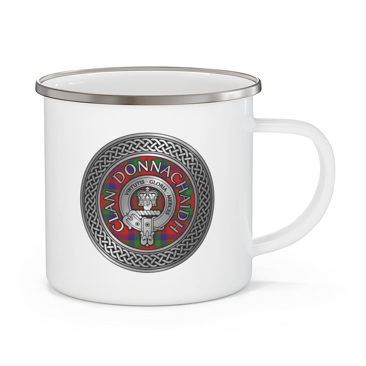 Clan Donnachaidh (Robertson) Crest & Tartan Enamel Camping Mug