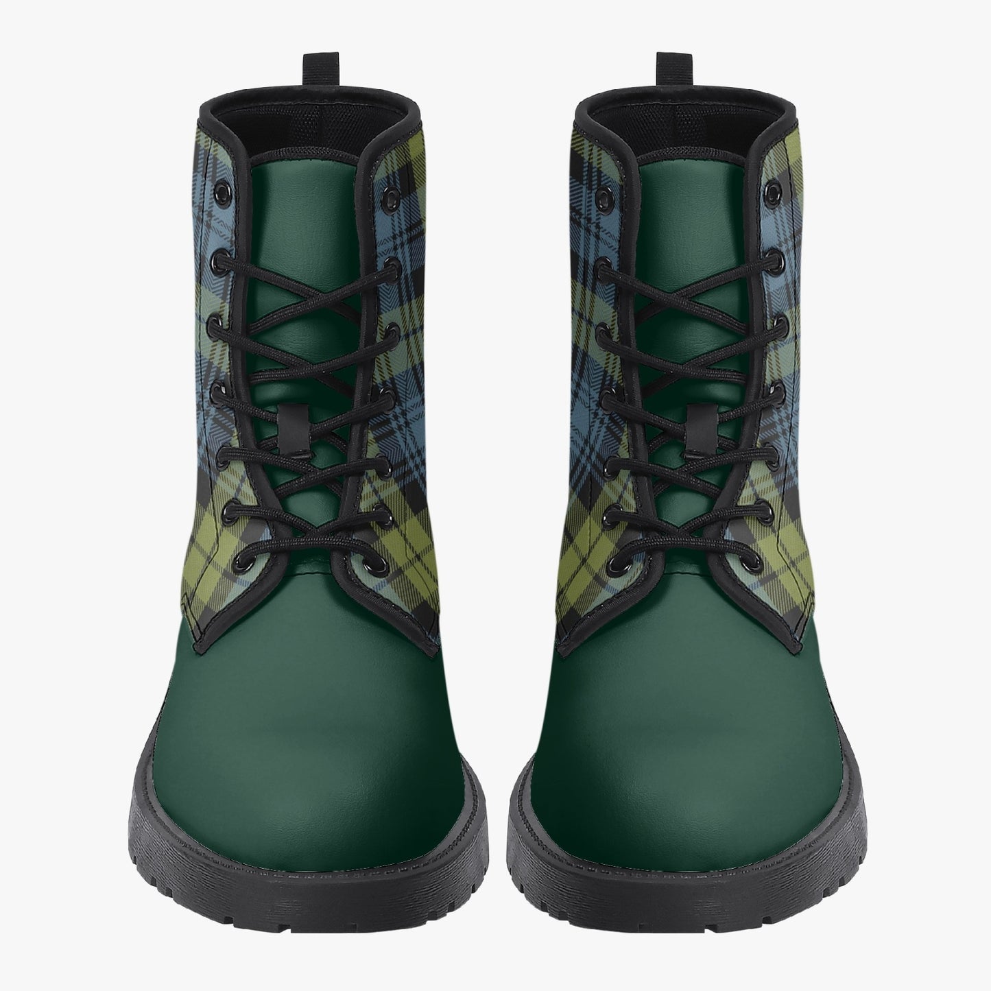 Clan Campbell Crest & Tartan Leather Boots