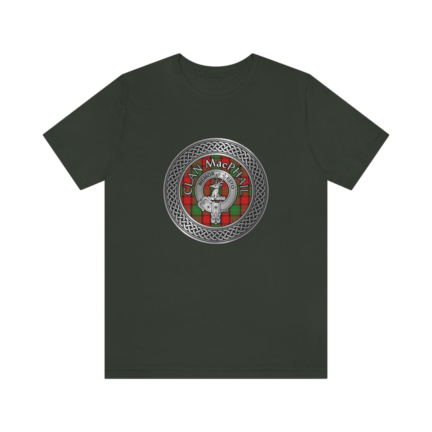 Clan MacPhail Crest & Tartan Knot T-Shirt