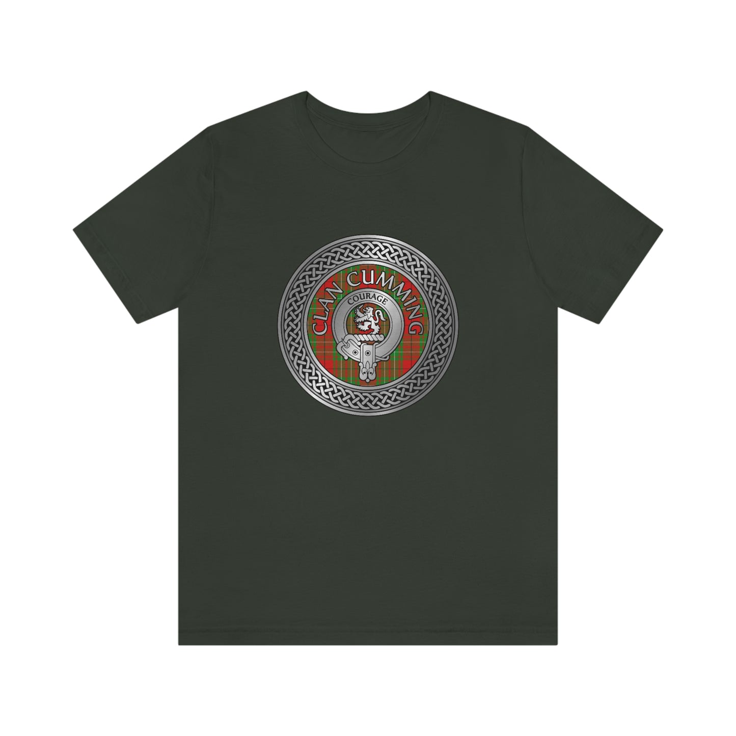 Clan Cumming Crest & Tartan Knot T-Shirt