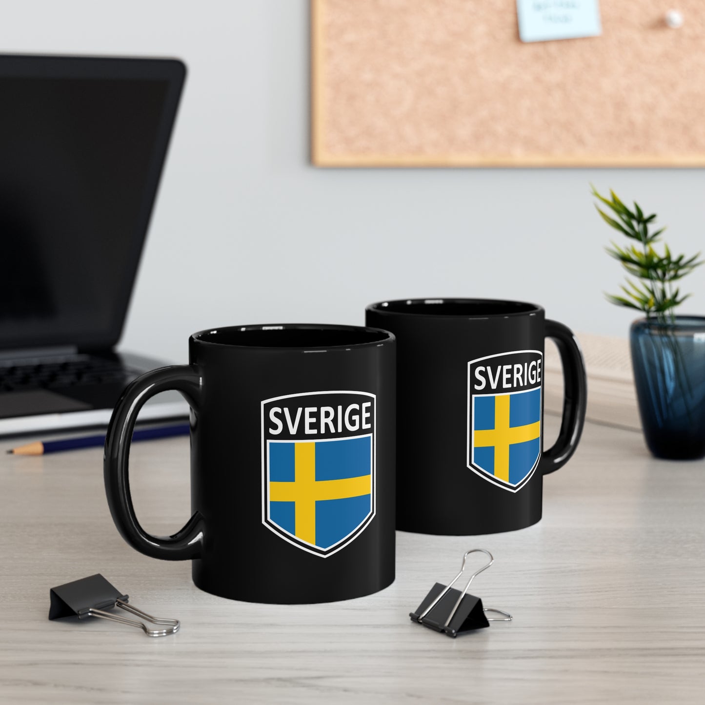 Scandi Nations - Sverige 11oz Black Mug