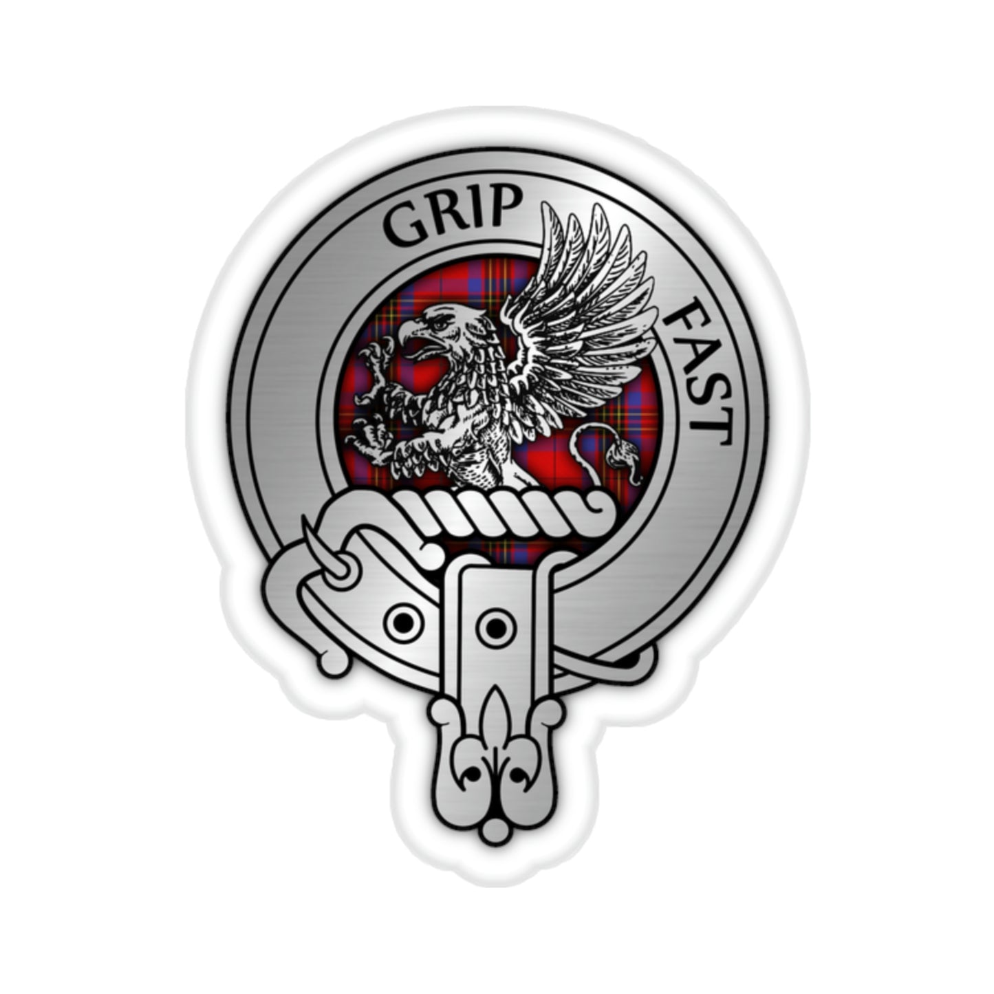 Clan Leslie Crest & Tartan Kiss-Cut Stickers