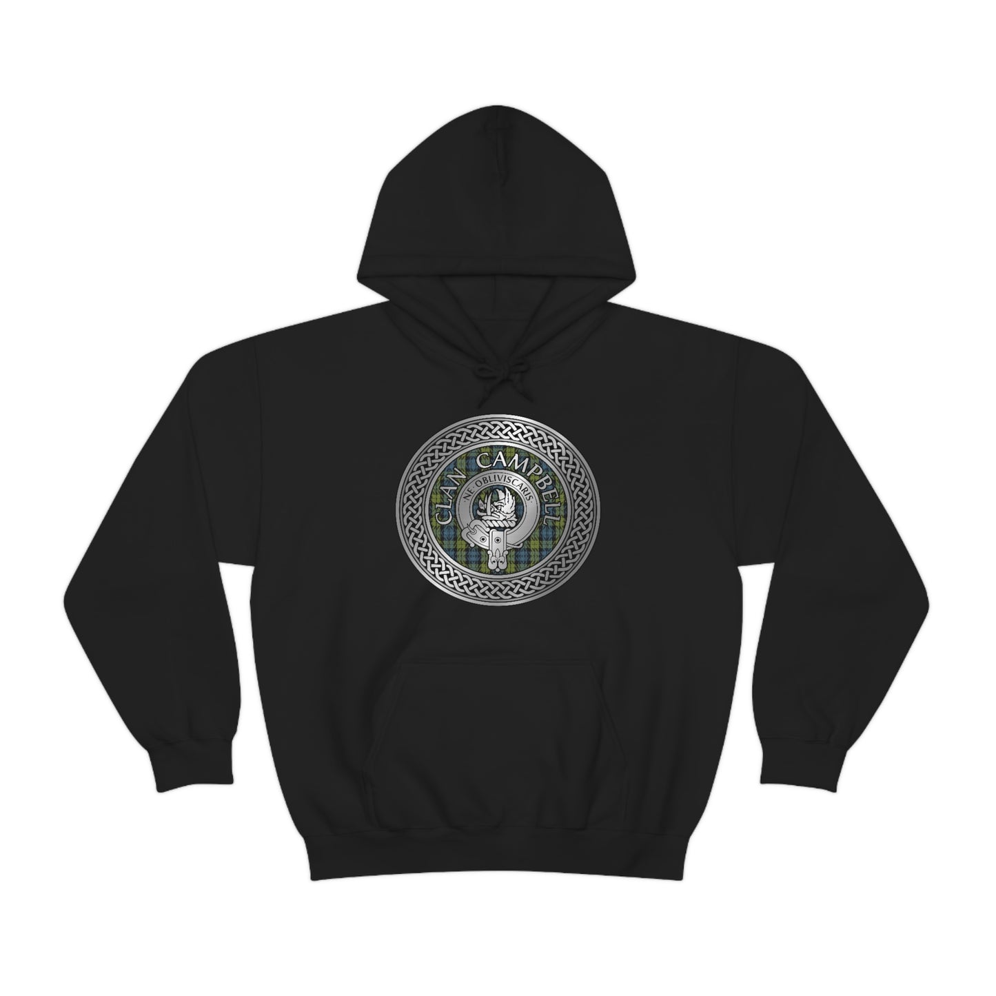 Clan Campbell Crest & Tartan Unisex Heavy Blend™ Hooded Sweatshirt