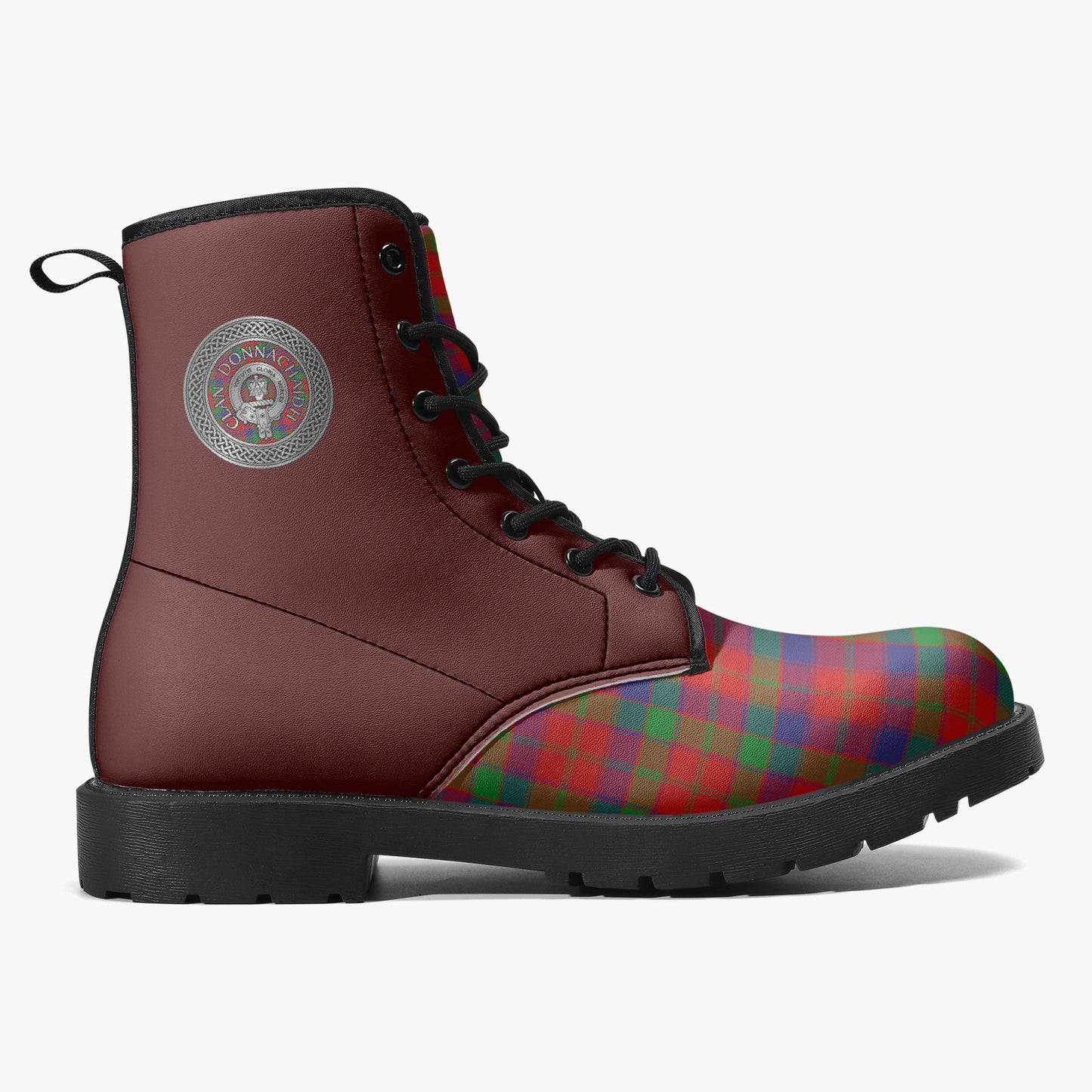 Clan Donnachaidh (Robertson) Crest & Tartan Leather Boots