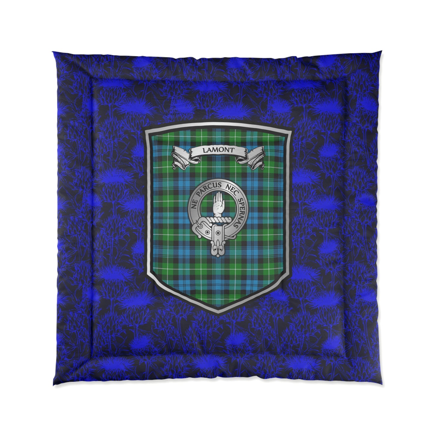 Clan Lamont Crest & Tartan Comforter