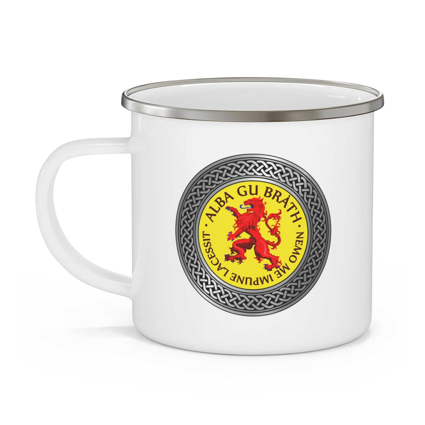 Alba Gu Brath Lion Rampant Knot Enamel Camping Mug