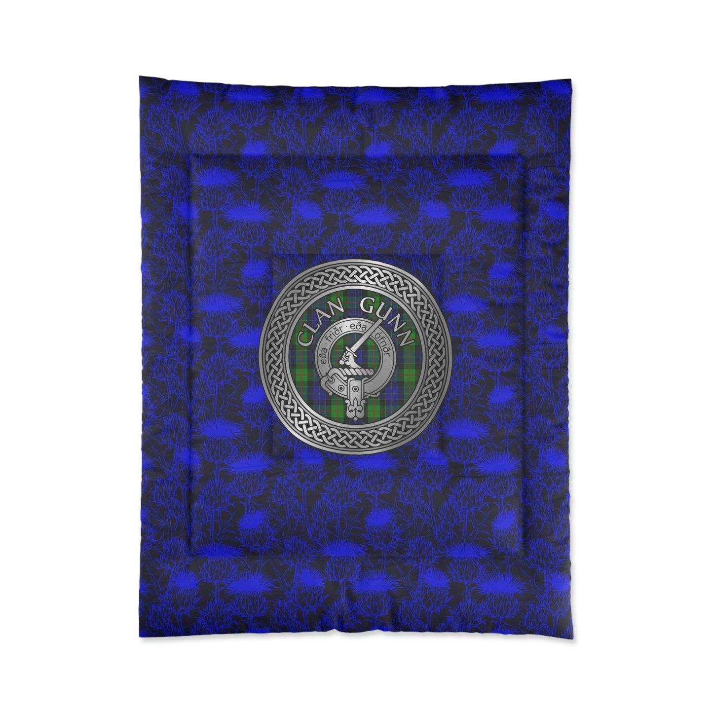 Clan Gunn Crest & Tartan Comforter