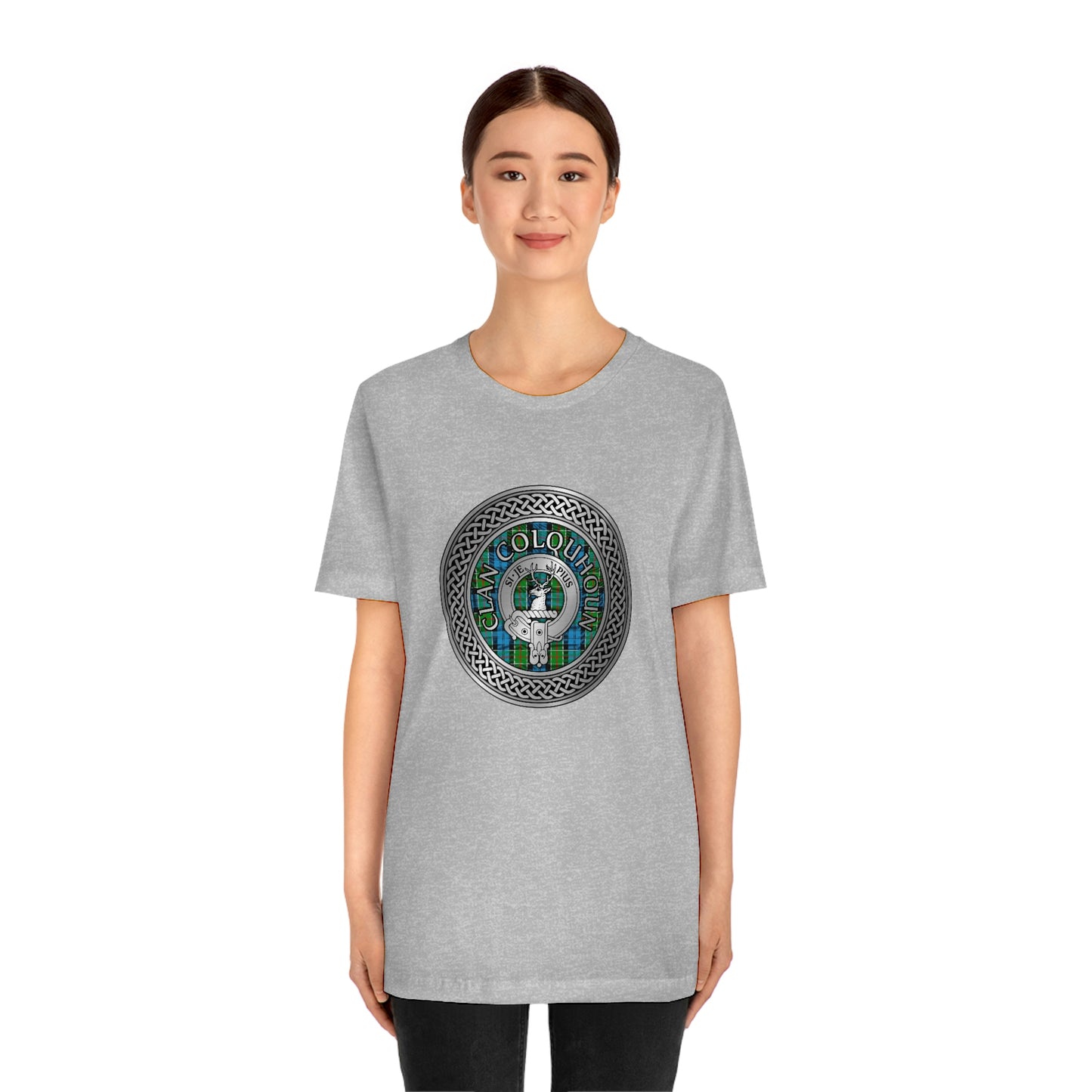 Clan Colquhoun Crest & Tartan Knot T-Shirt