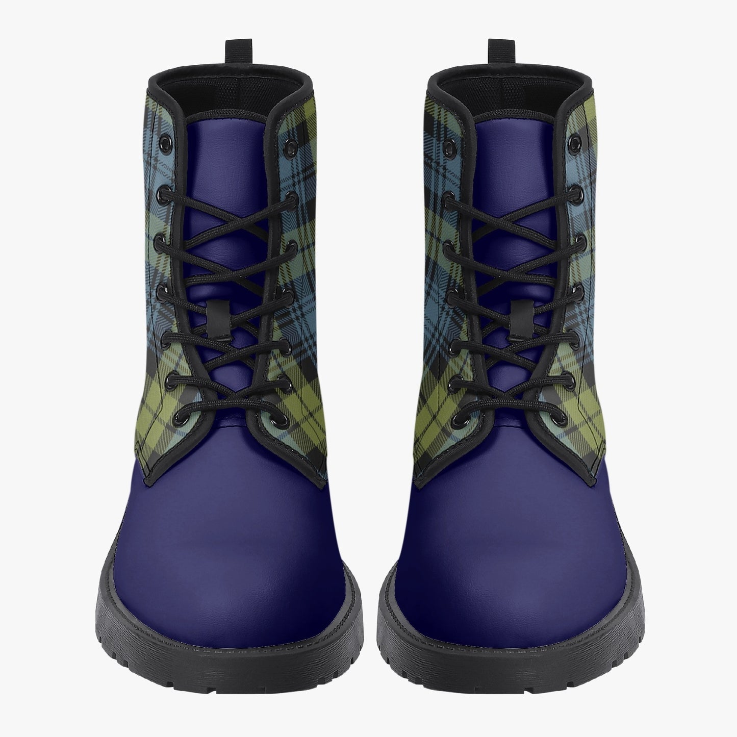 Clan Campbell Crest & Tartan Leather Boots