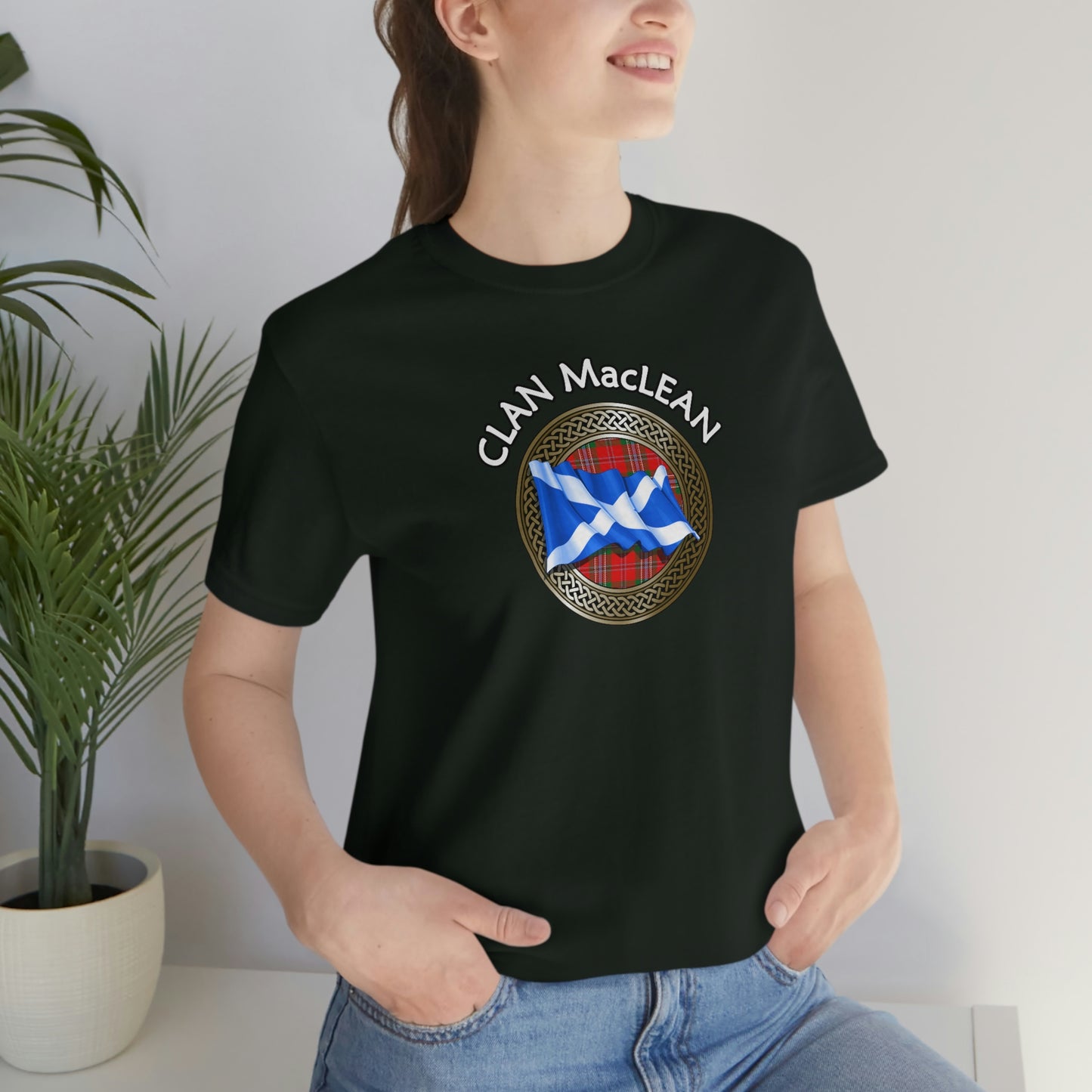 Clan MacLean Tartan Knot & Flag T-Shirt