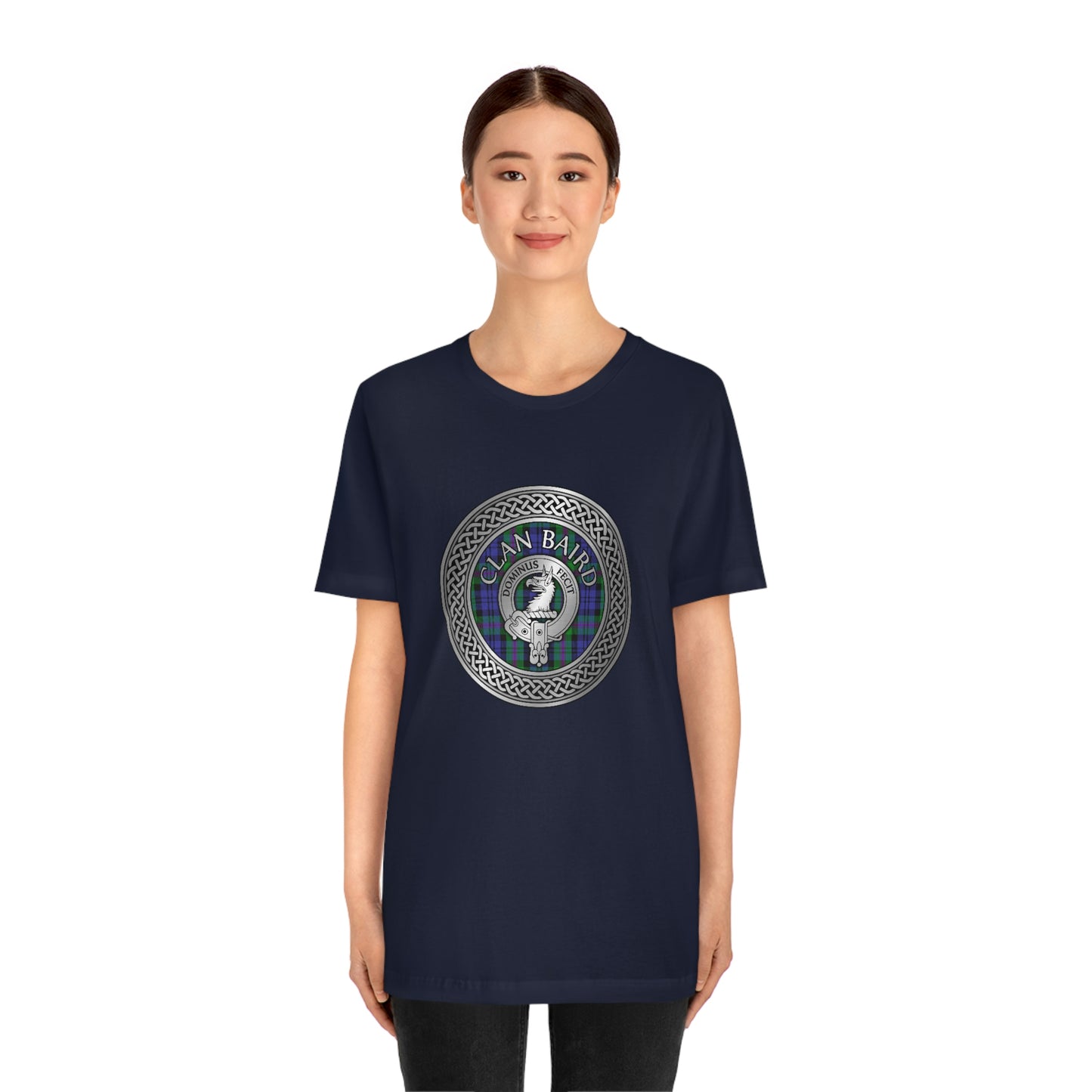 Clan Baird Crest & Tartan Knot T-Shirt