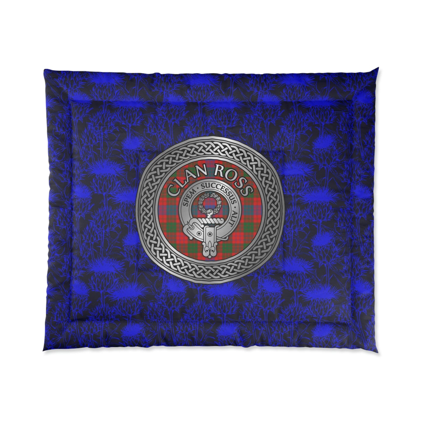 Clan Ross Crest & Tartan Comforter