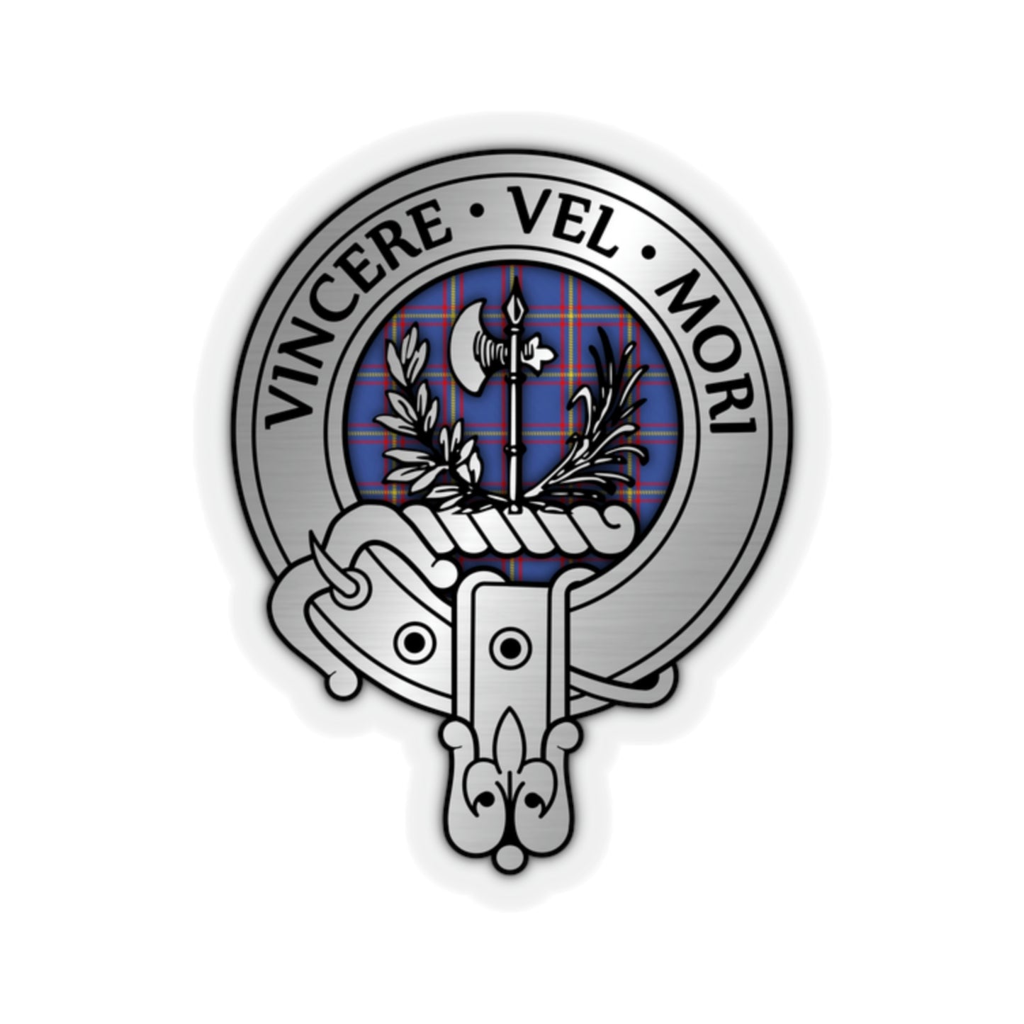 Clan MacLaine Crest & Tartan Kiss-Cut Stickers