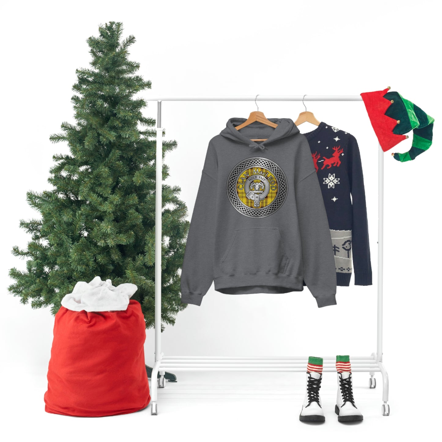 Clan MacLeod Crest & Tartan Unisex Heavy Blend™ Hooded Sweatshirt