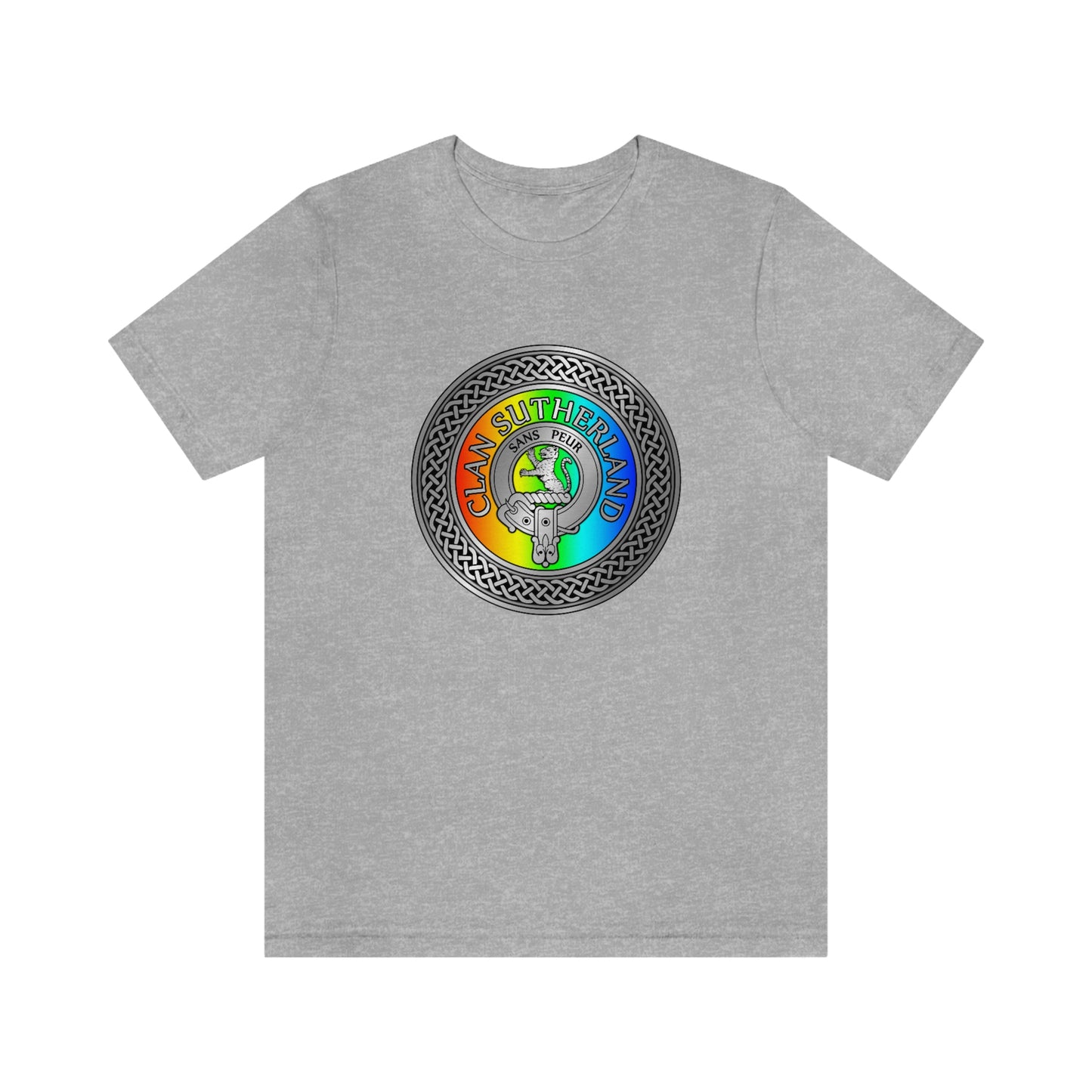 Clan Sutherland Crest & Rainbow Knot T-Shirt