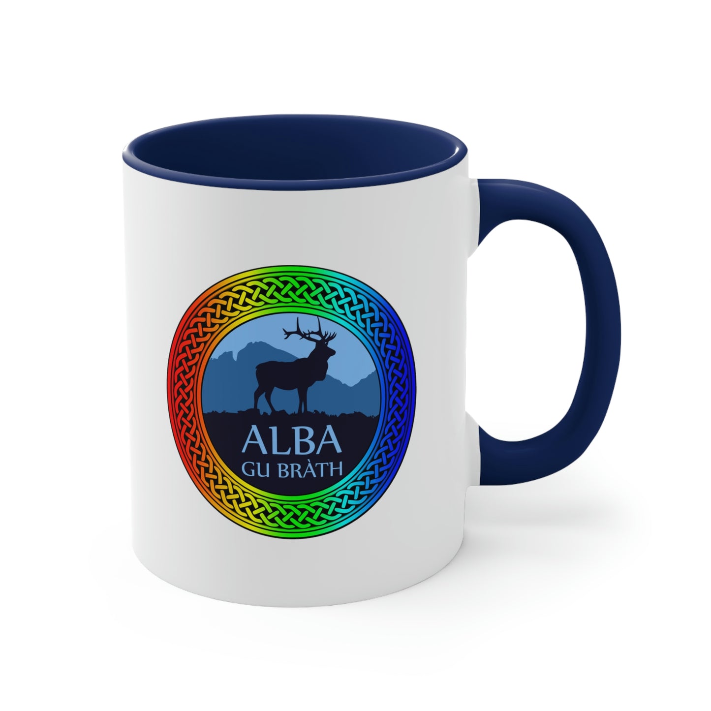 Alba Gu Brath Rainbow Knot Accent Coffee Mug, 11oz