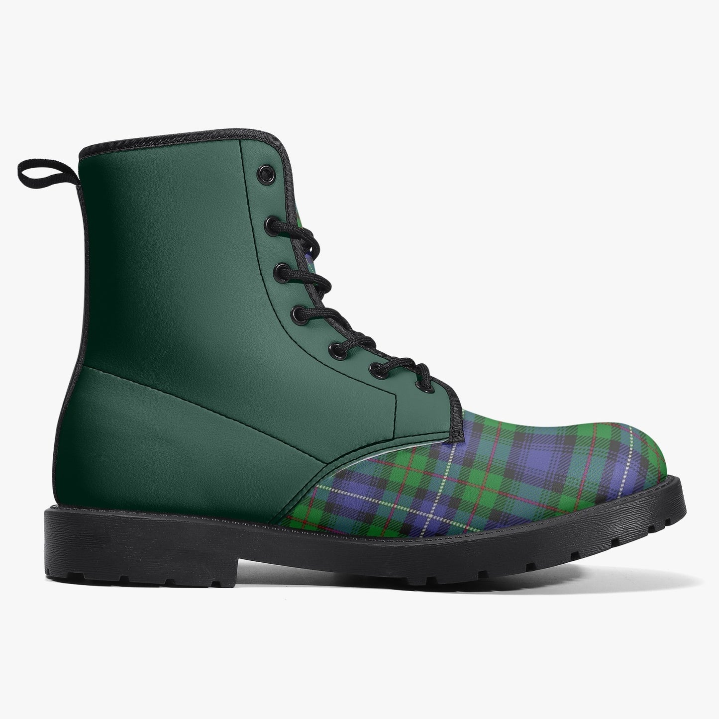 Clan Donnachaidh (Robertson) Crest & Hunting Tartan Leather Boots