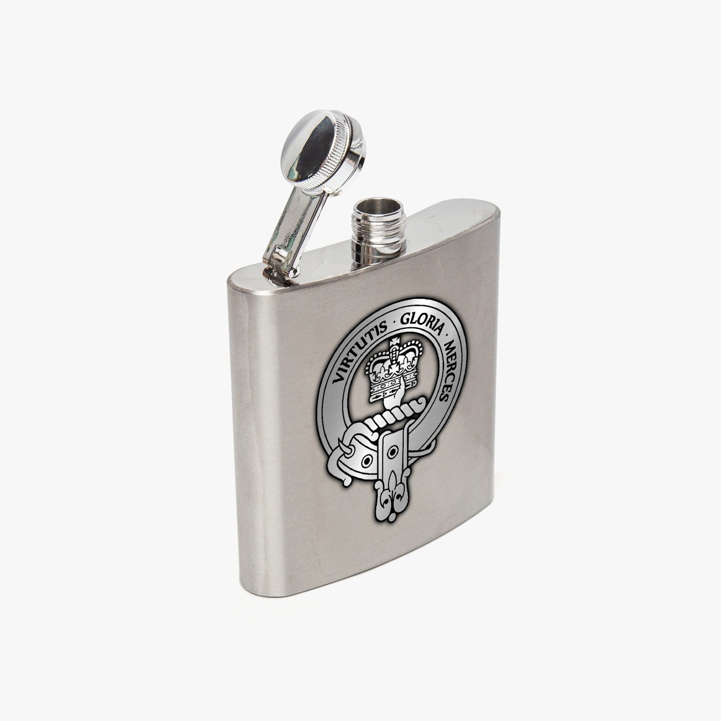 Clan Donnachaidh Crest 6oz Stainless Steel Hip Flask